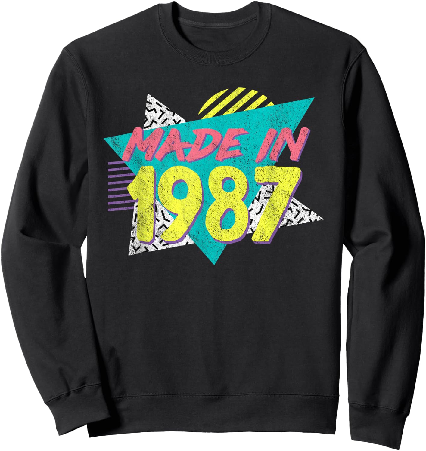Made in 1987 Retro Vintage 38th Birthday Sweatshirt - Sweatshirt | Black