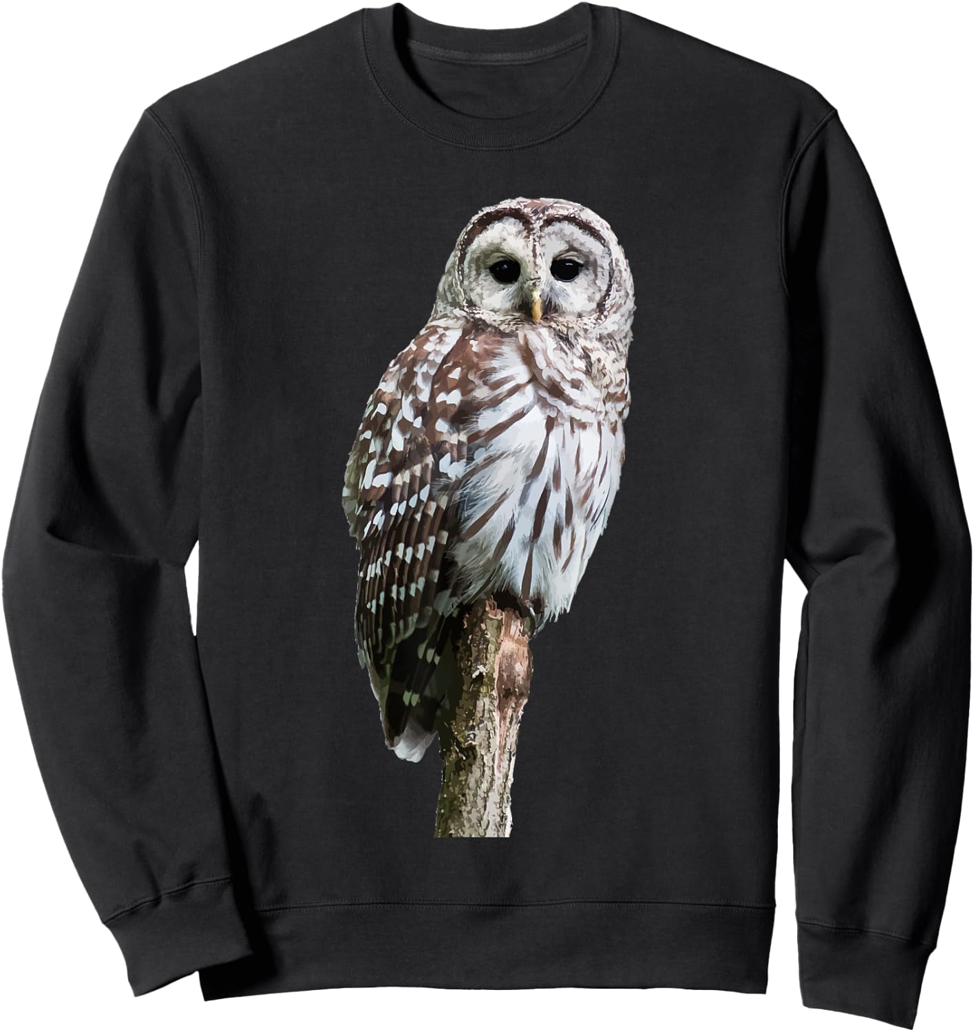 Barred Owl Bird | Birder Birding | Cute Owl Gift Sweatshirt - Sweatshirt | Black