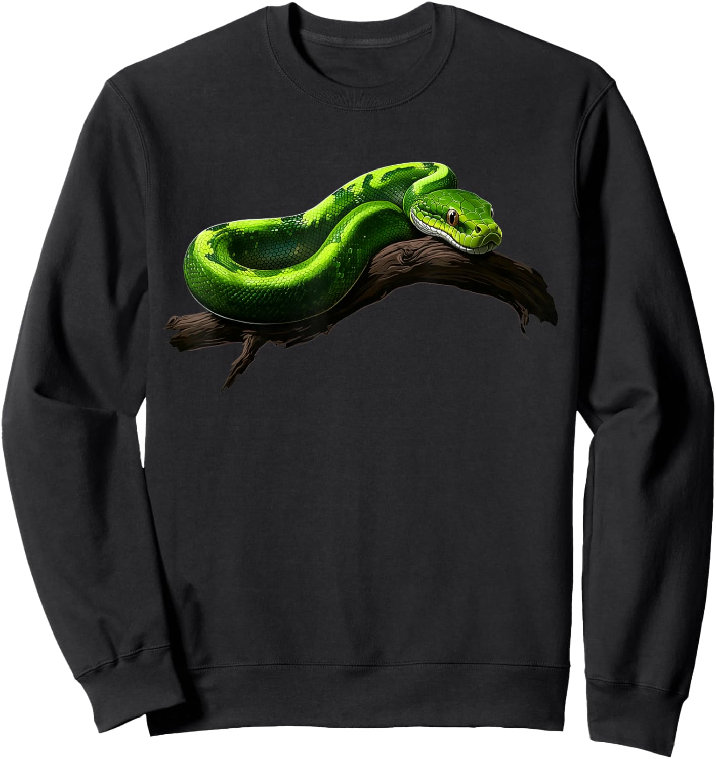 Green Tree Python Owner Reptiles for Snake Lover Sweatshirt - Sweatshirt | Black