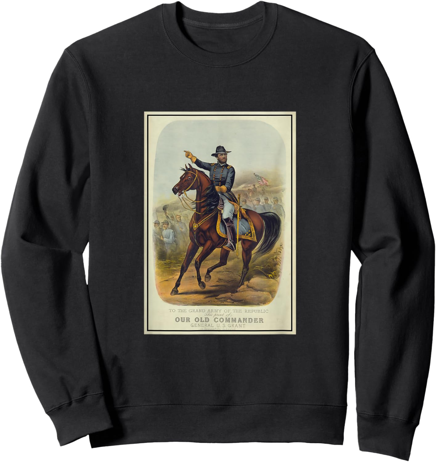 Ulysses S. Grant on Horseback Sweatshirt - Sweatshirt | Black