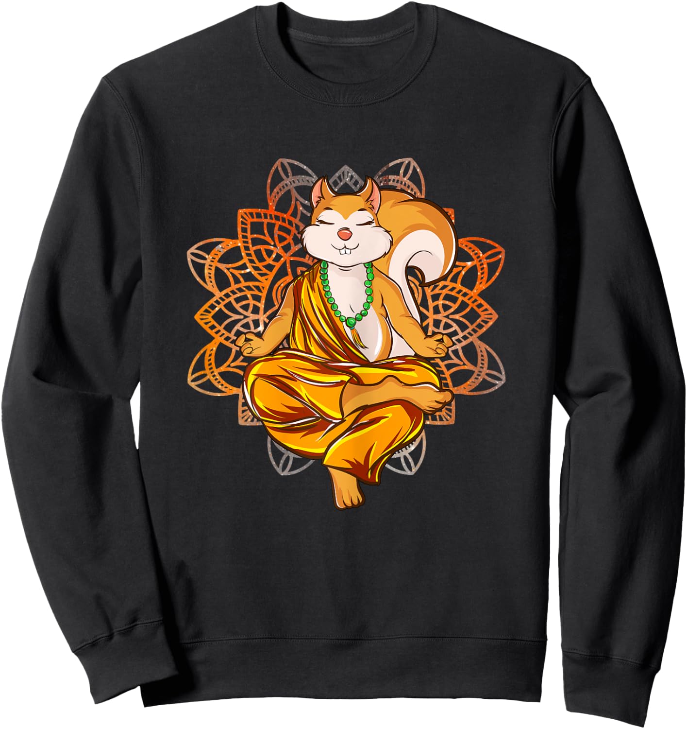 Squirrel Yoga Meditation Sweatshirt - Sweatshirt | Black