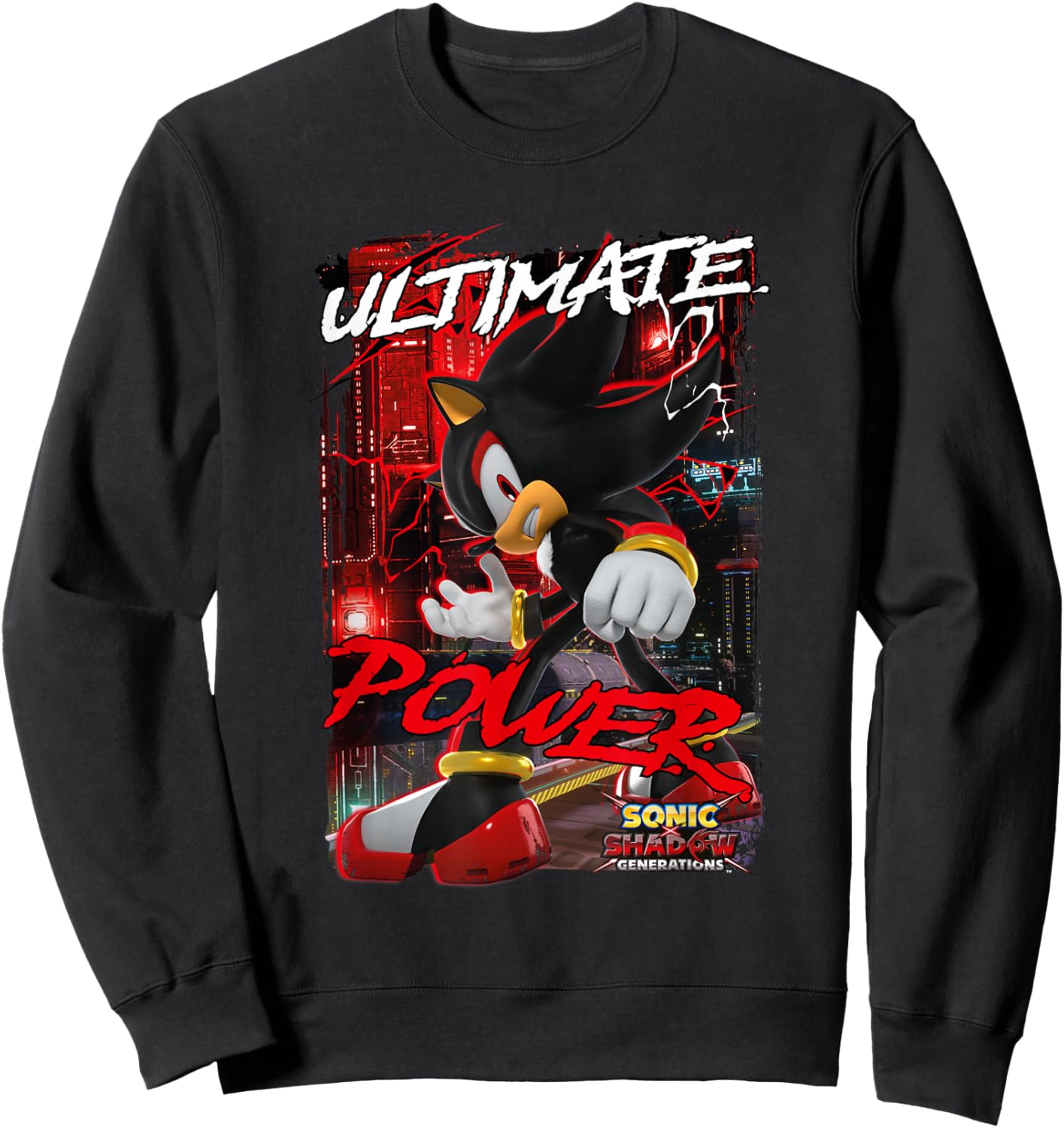 Sonic The Hedgehog Sonic X Shadow Generations Ultimate Power Sweatshirt - Sweatshirt | Black