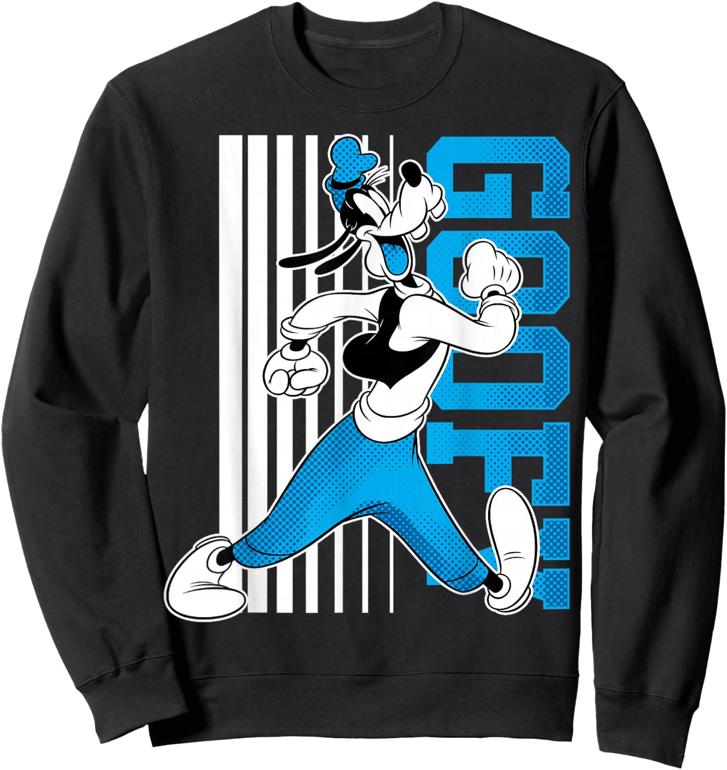 Disney Mickey And Friends Goofy Barcode Sweatshirt - Sweatshirt | Black