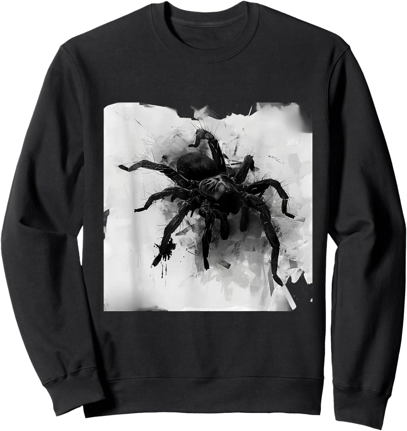 Tarantula Spider Drawing Animal Print Nature Wildlife Sweatshirt - Sweatshirt | Black