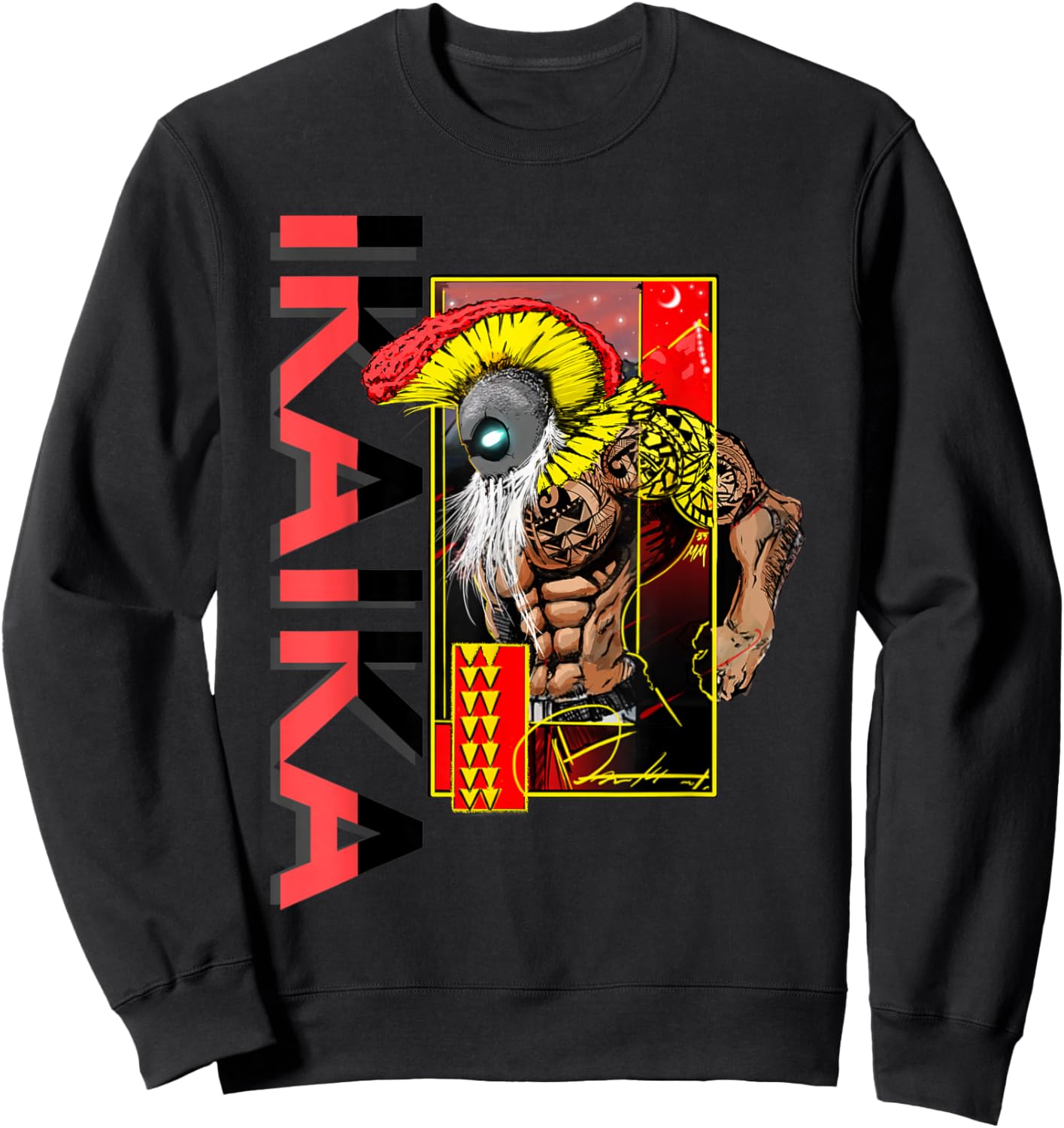 IKAIKA Warrior by micah moto Sweatshirt - Sweatshirt | Black