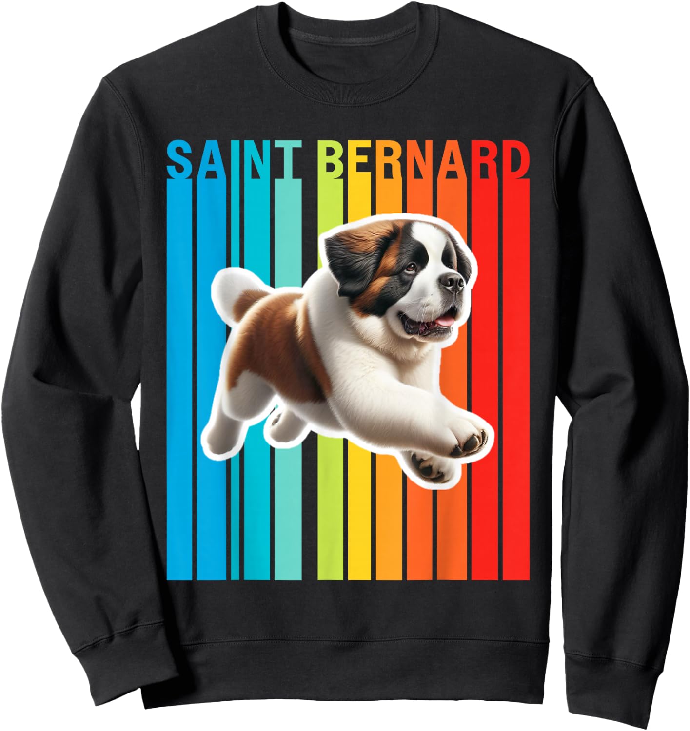 Colorful Saint Bernard Sweatshirt - Sweatshirt | Black