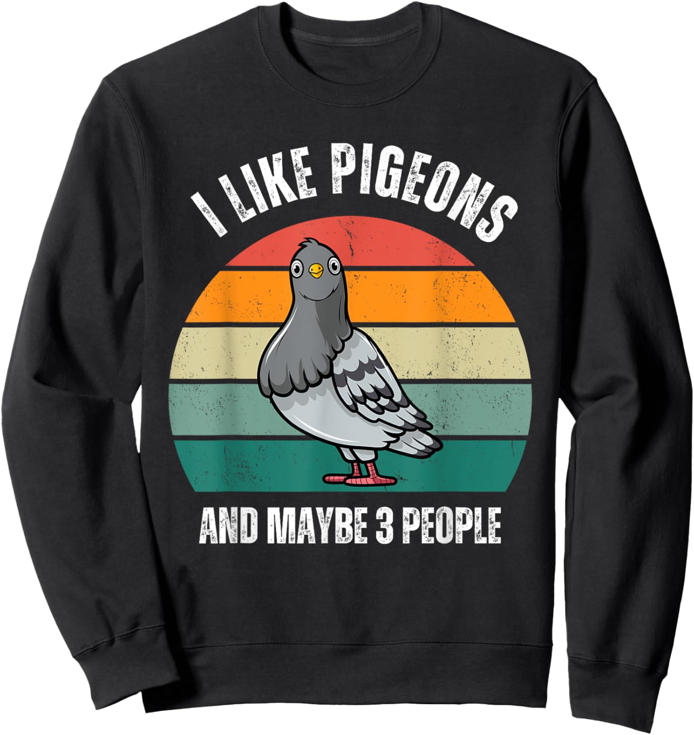 I Like Pigeons and Maybe 3 People Love Pigeons Bird Lover Sweatshirt - Sweatshirt | Black