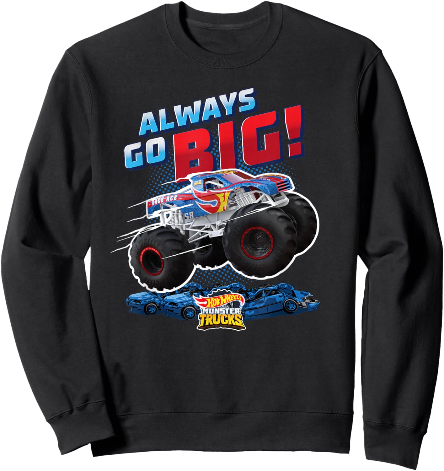 Hot Wheels Monster Trucks - Always Go Big Sweatshirt - Sweatshirt | Black