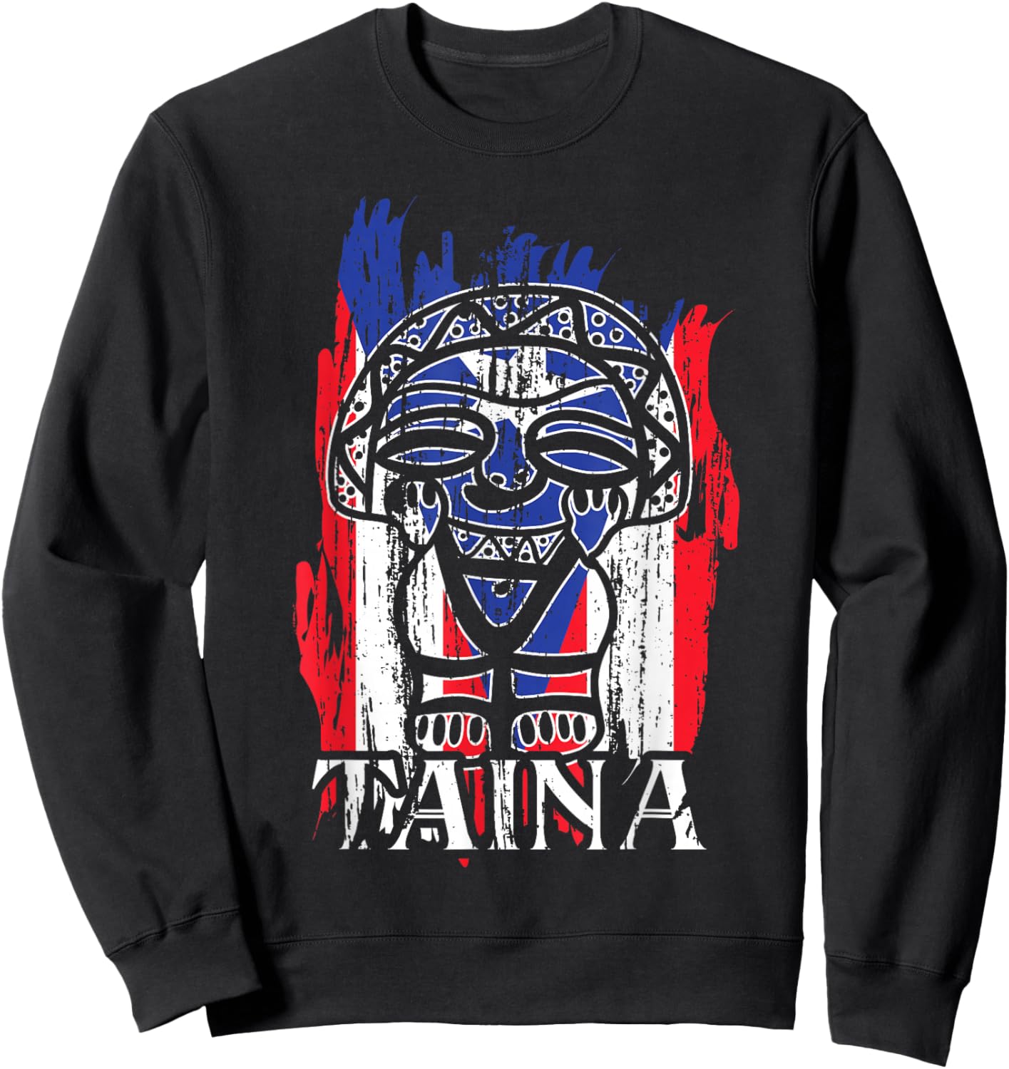 Taino Taina moon goddess taina puerto rico boricua symbols Sweatshirt - Sweatshirt | Black