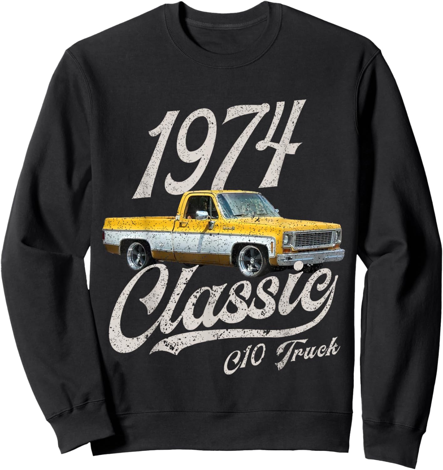 1974 74 C10 Truck Sweatshirt - Sweatshirt | Black