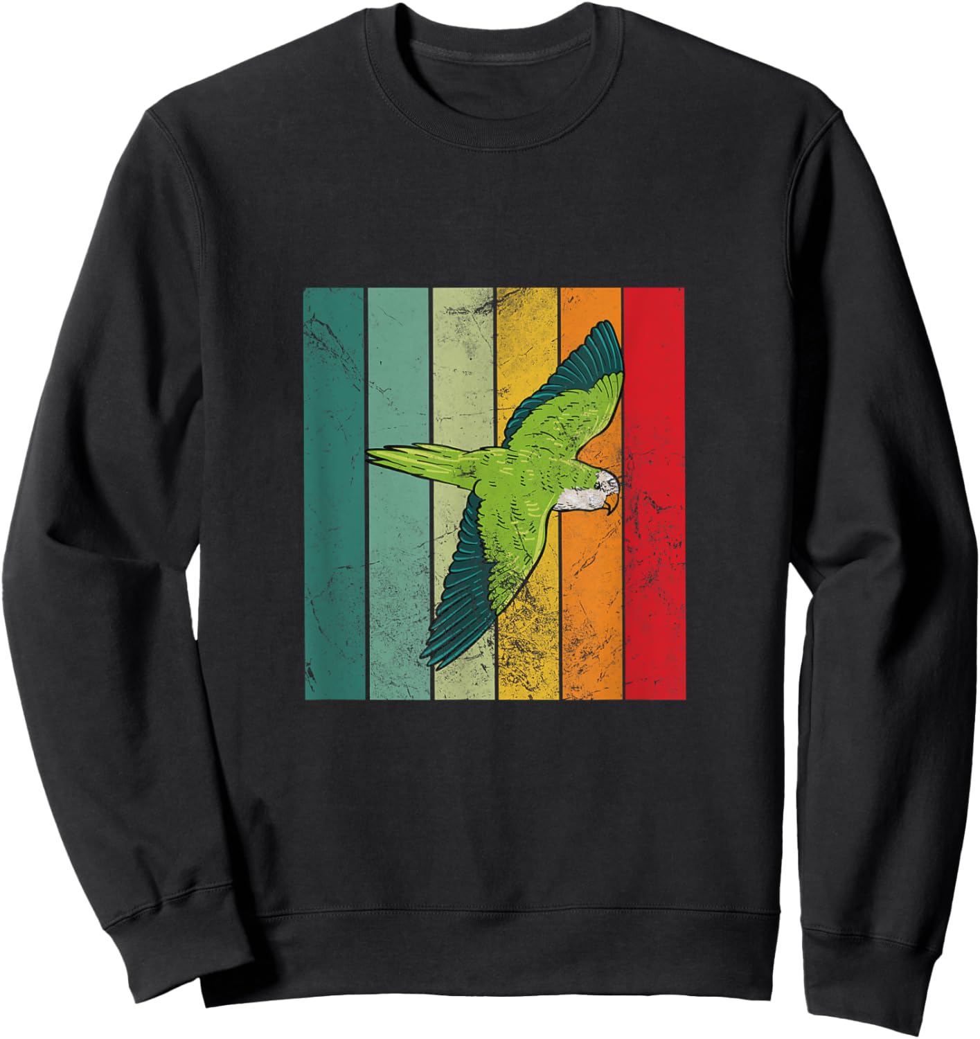 Quaker parrot retro Sweatshirt - Sweatshirt | Black