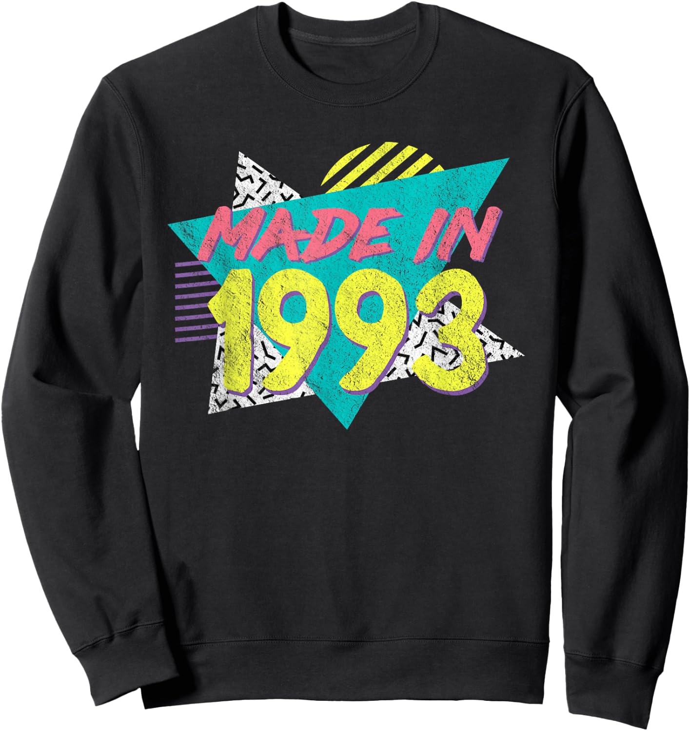 Made in 1993 Retro Vintage 32nd Birthday Sweatshirt - Sweatshirt | Black