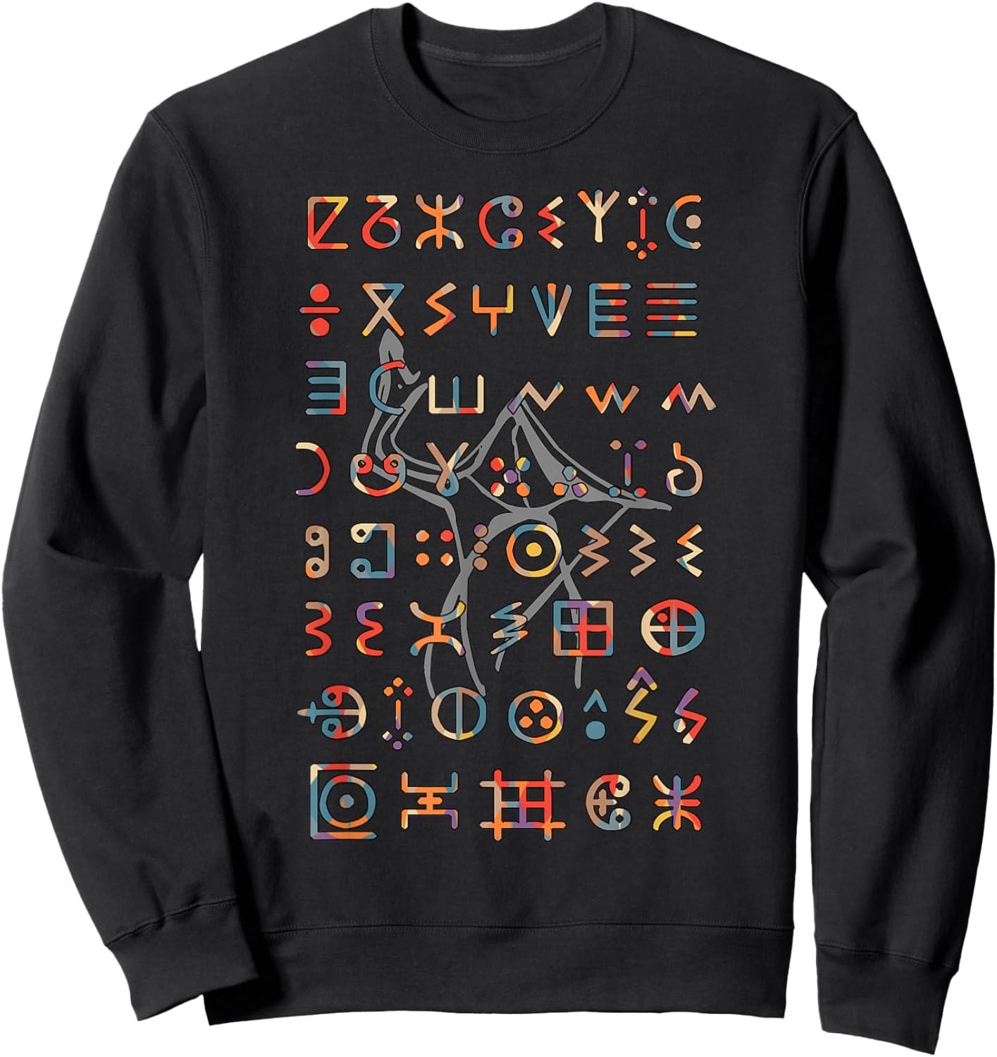 Amazigh Design, Amazigh Art Sweatshirt - Sweatshirt | Black