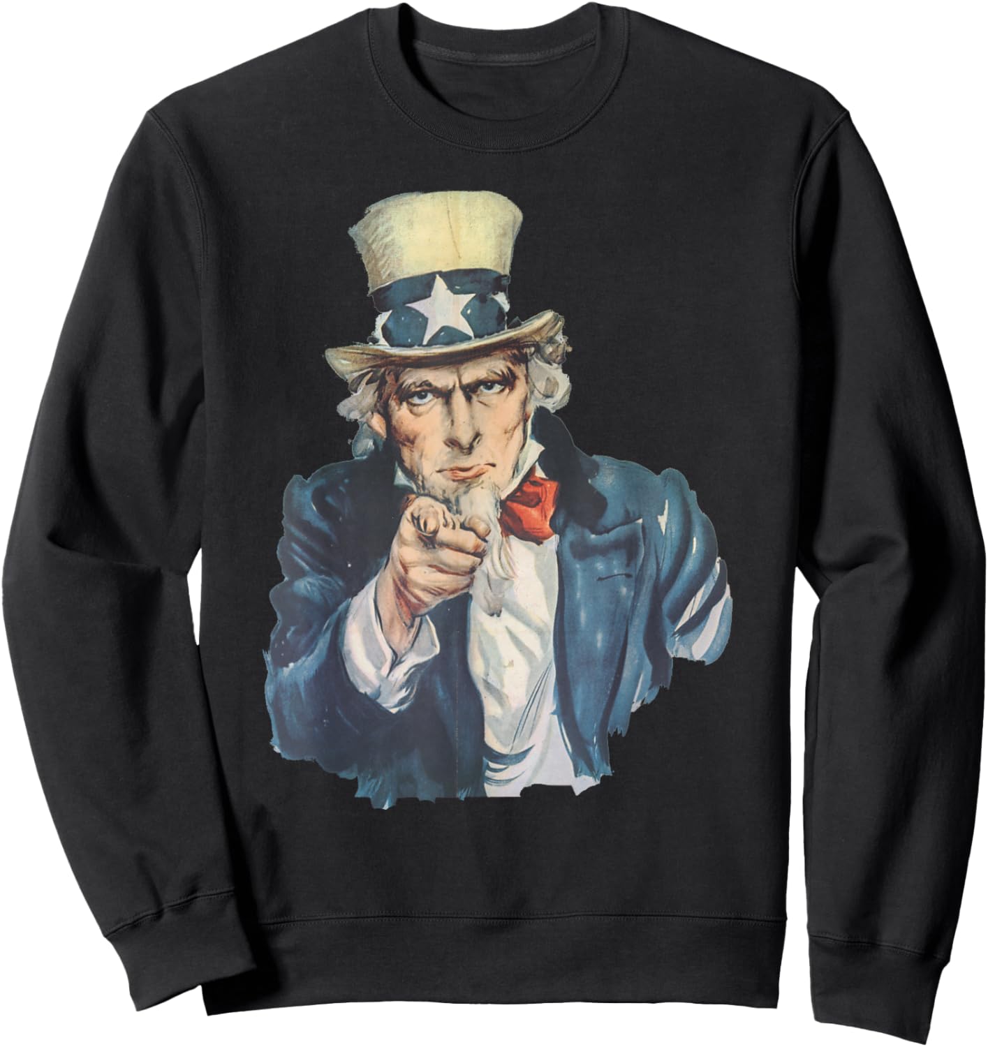 Uncle Sam USA Pride Iconic American Design Sweatshirt - Sweatshirt | Black