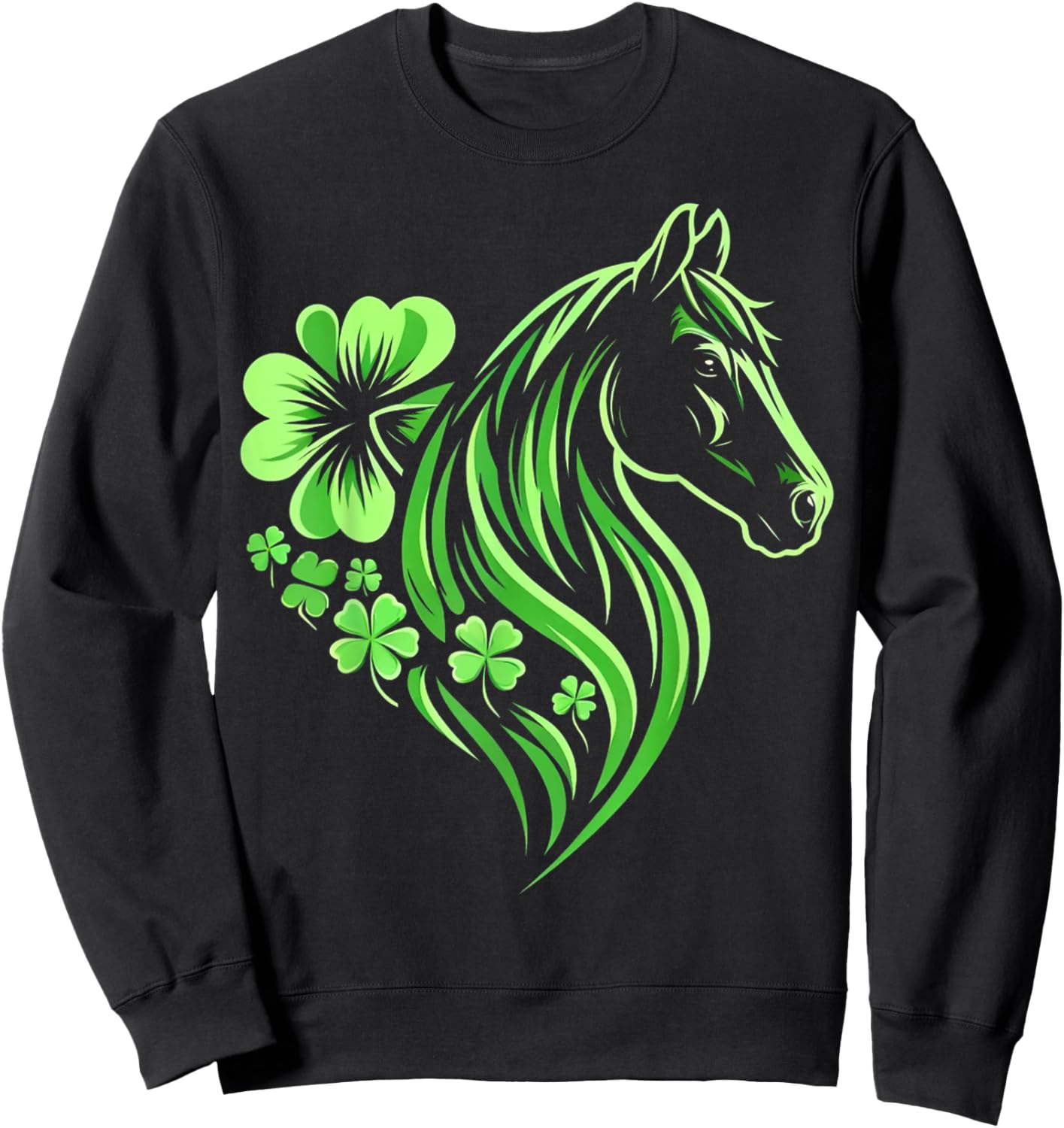 Horse Lover St Patrick's Day Sweatshirt - Sweatshirt | Black