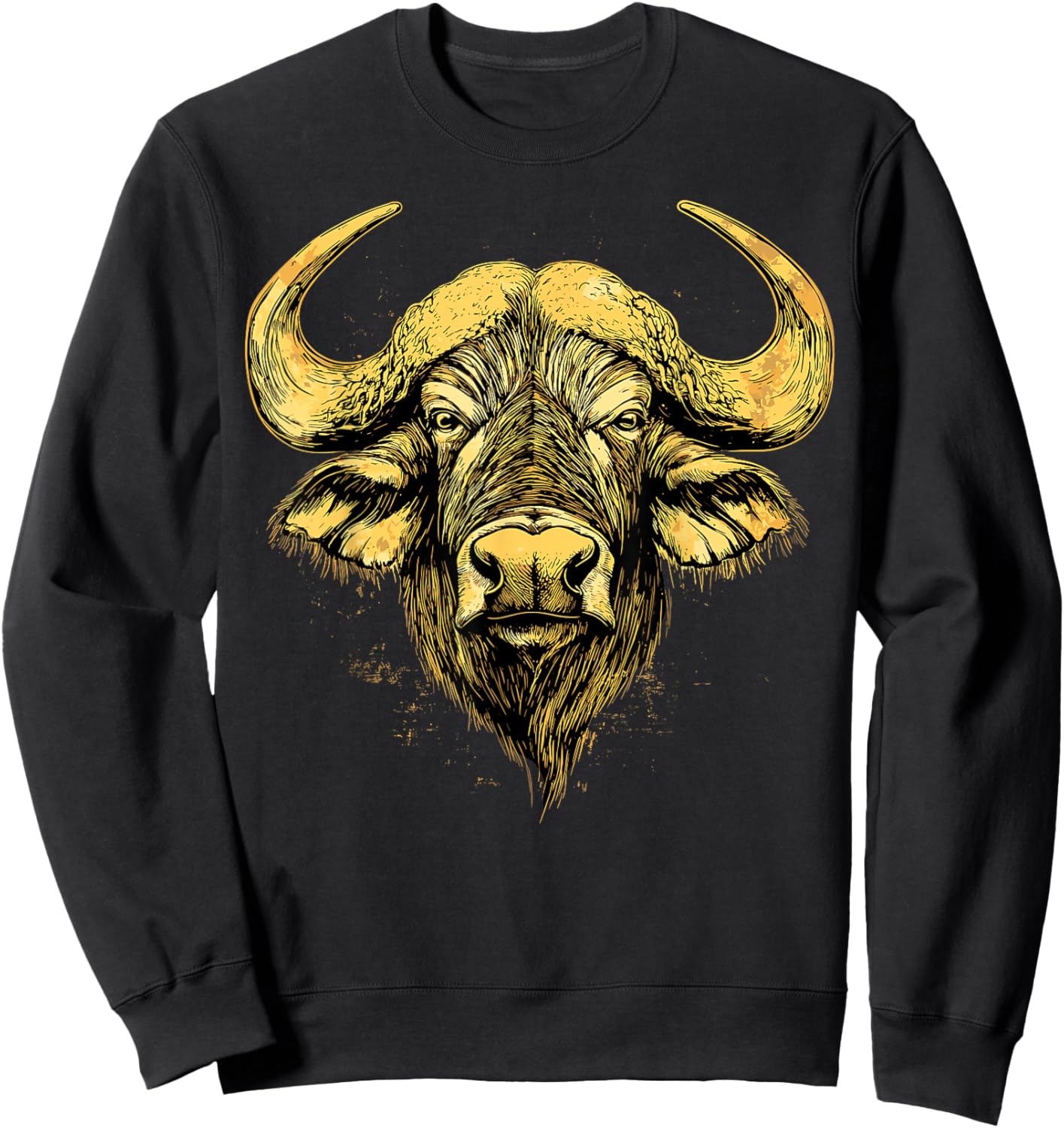 Buffalo Cape Water Buffalos Safari South African Buffalo Sweatshirt - Sweatshirt | Black