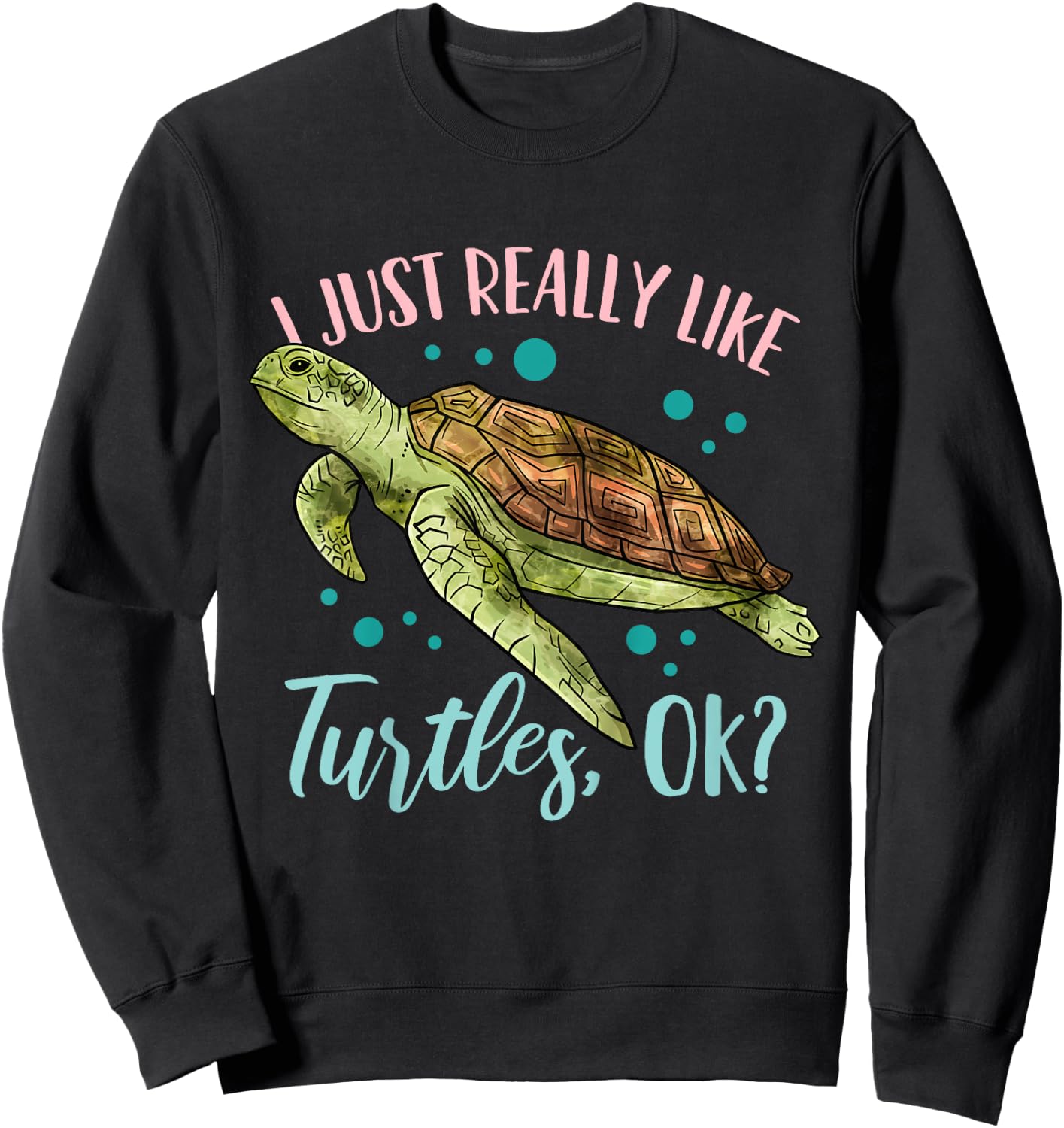Kids Sea Turtle Sweatshirt - Sweatshirt | Black