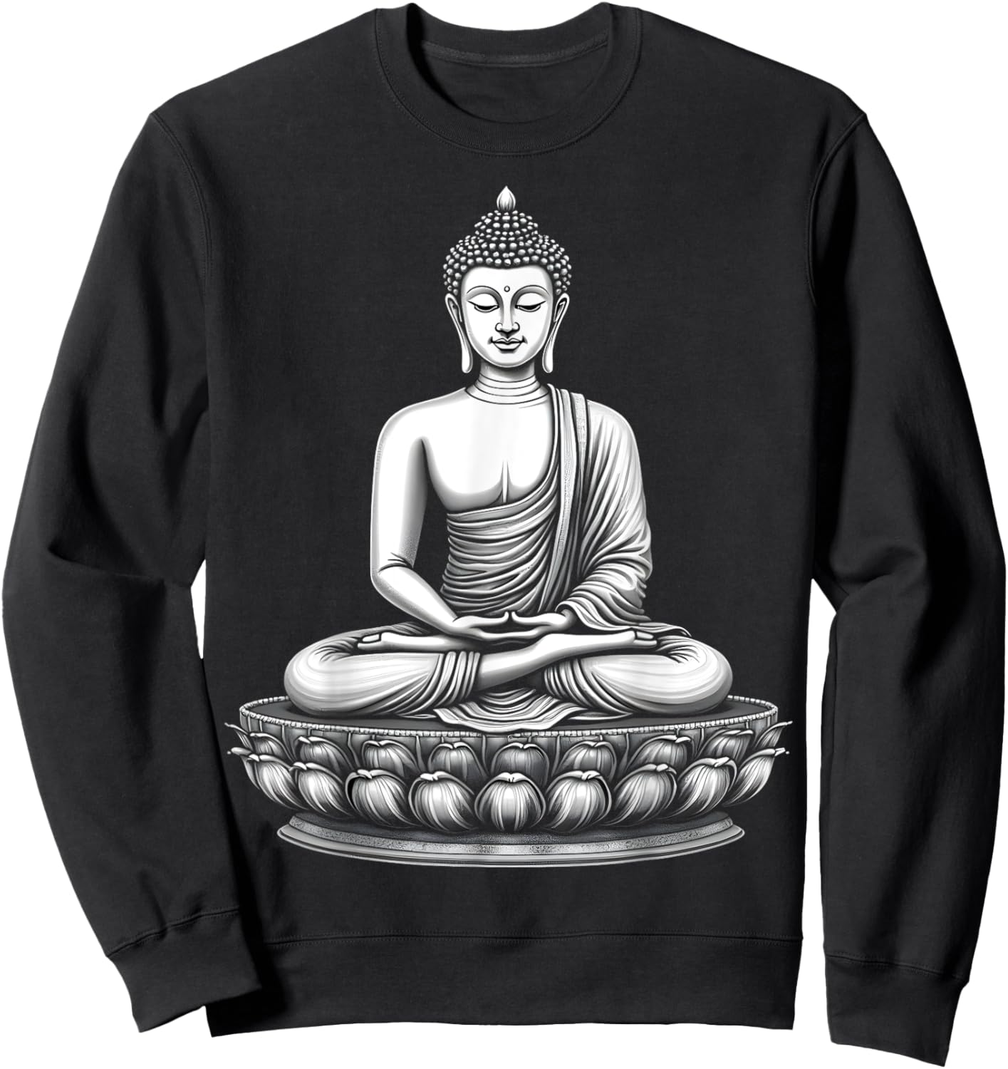 Buddha Serenity Meditation Sweatshirt - Sweatshirt | Black