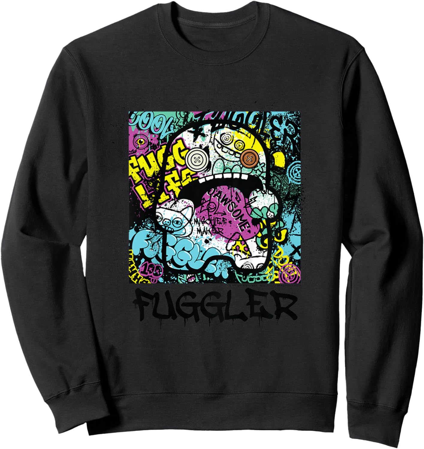 Fuggler Fugg Life Graffiti Kids Sweatshirt - Sweatshirt | Black