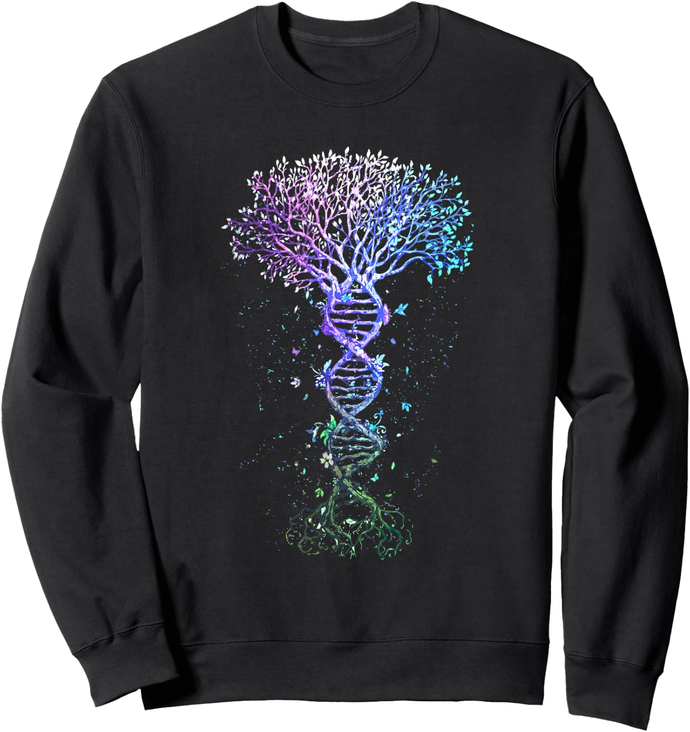 DNA Tree Life Earth Genetics Biologist Science Gift Sweatshirt - Sweatshirt | Black