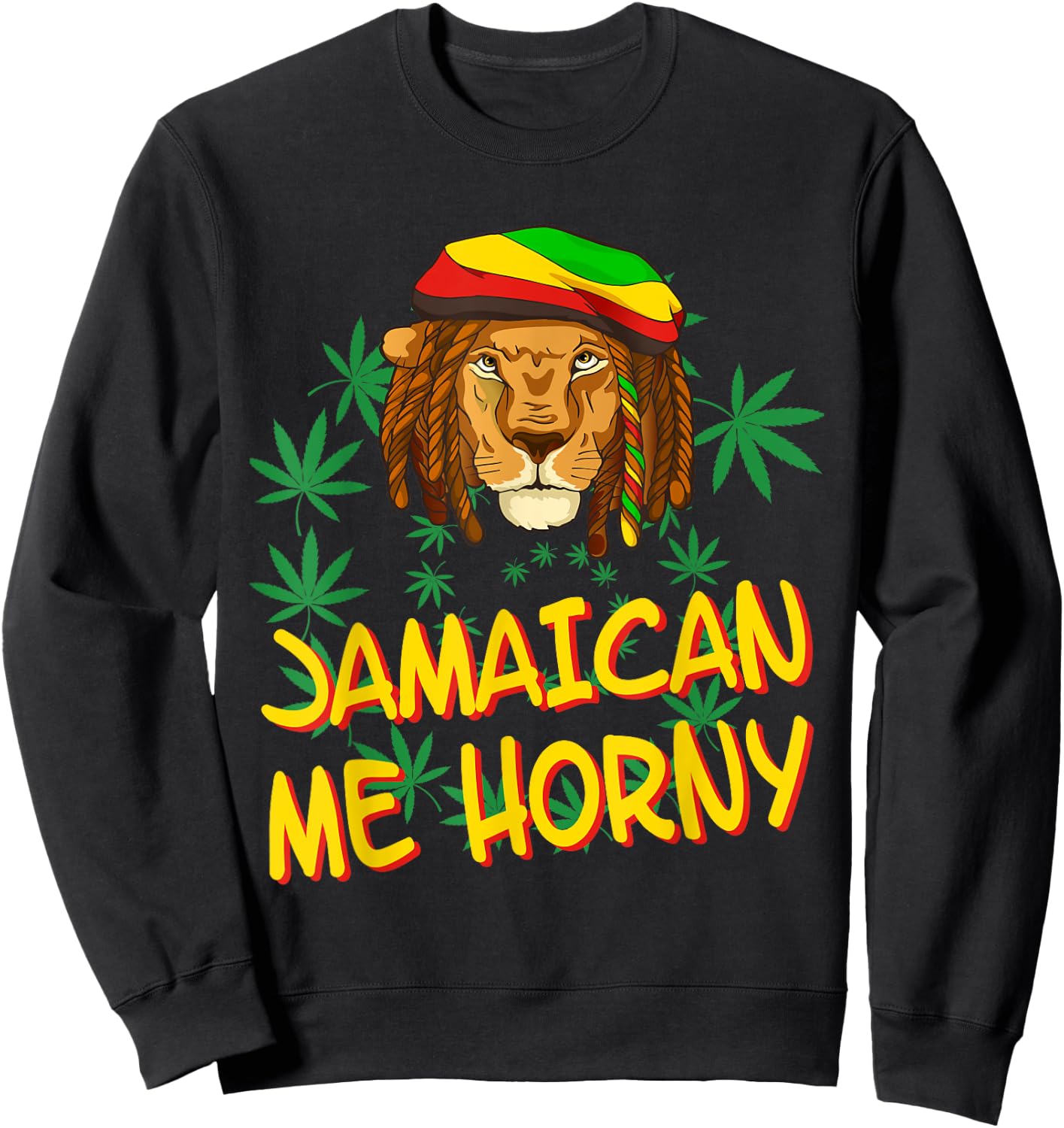 Jamaican me horny - Jamaica Flag Shirt Sweatshirt - Sweatshirt | Black