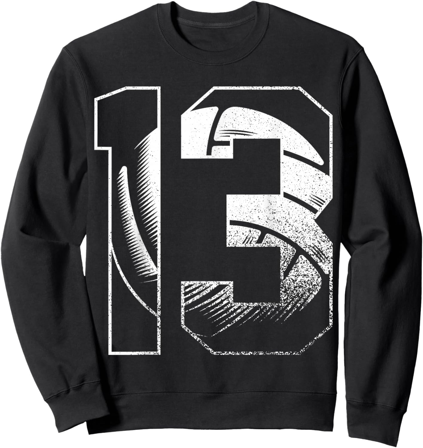 13th Birthday Boy Volleyball Player Volleyball 13 Years Old Sweatshirt - Sweatshirt | Black