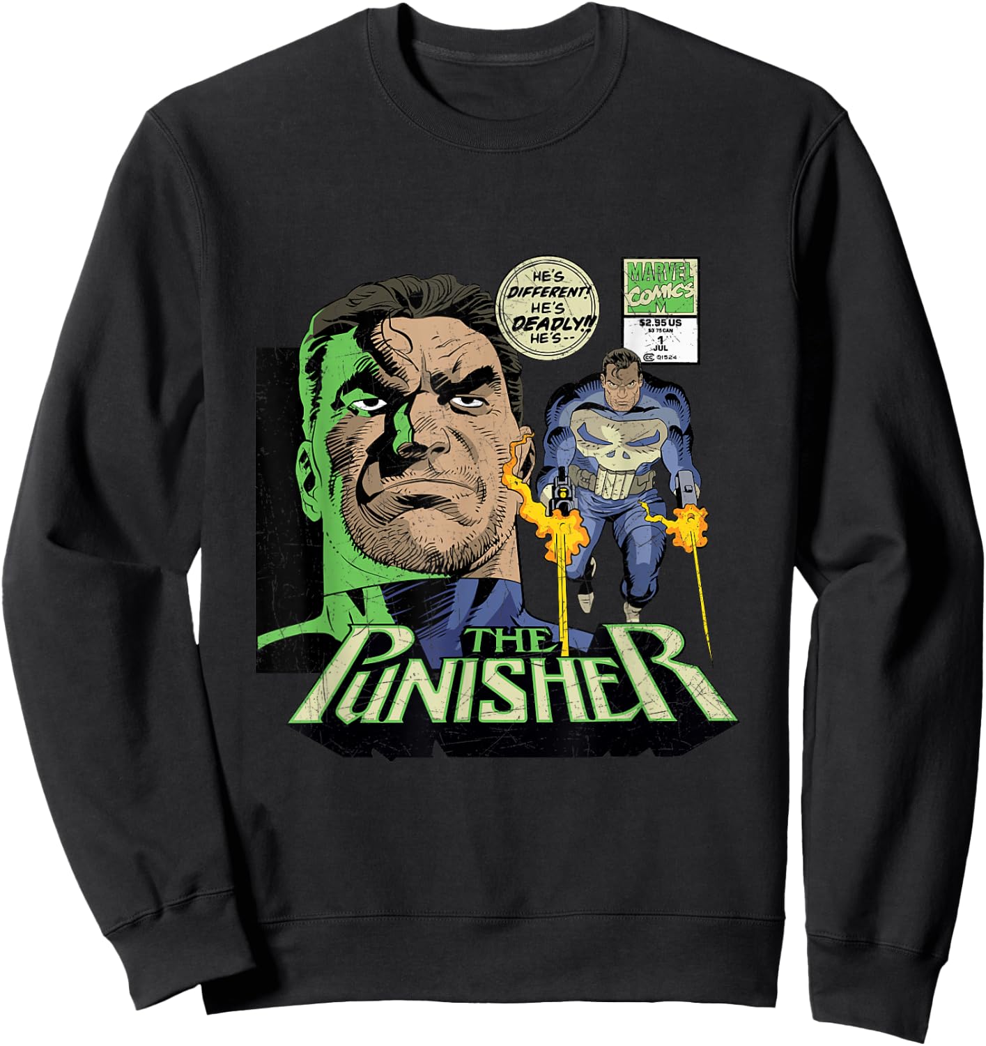 Marvel The Punisher Retro Marvel Comics Sweatshirt - Sweatshirt | Black