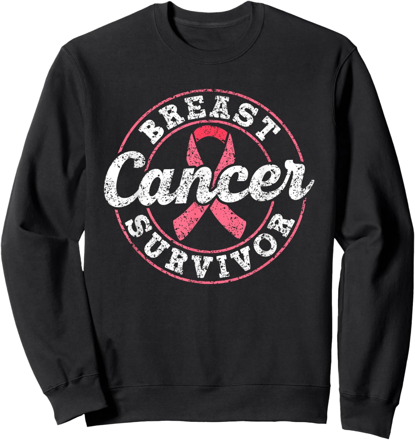 Breast Cancer Survivor Pink Awareness Fight Breast Cancer Sweatshirt - Sweatshirt | Black