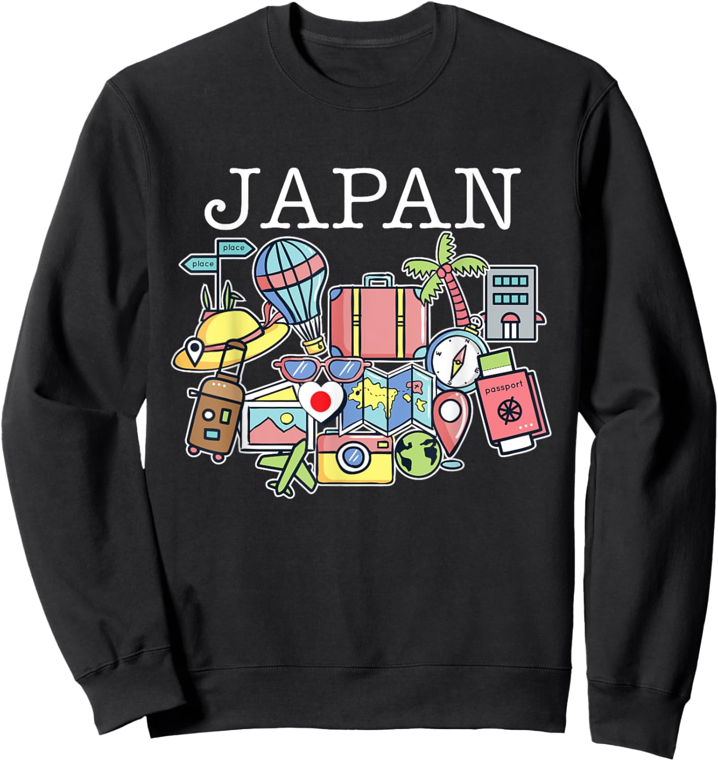 Trip To Japan Bound Family Travel Buddy Matching Sweatshirt - Sweatshirt | Black