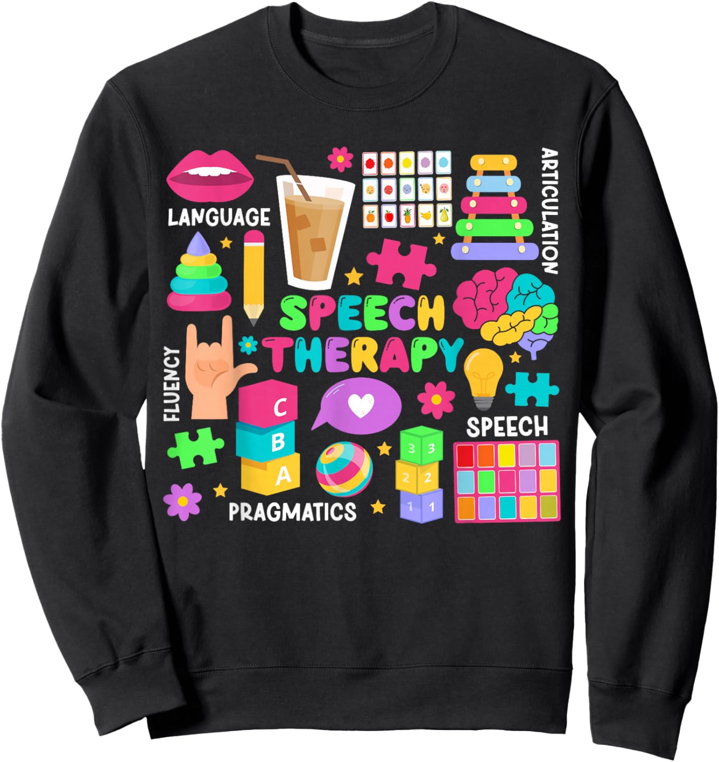 Speech Therapy SLP Speech Language Pathologist Sweatshirt - Sweatshirt | Black