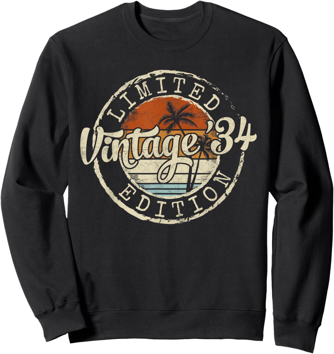 Vintage 1934 92nd Birthday Gifts Women 92 Year Old Sweatshirt - Sweatshirt | Black