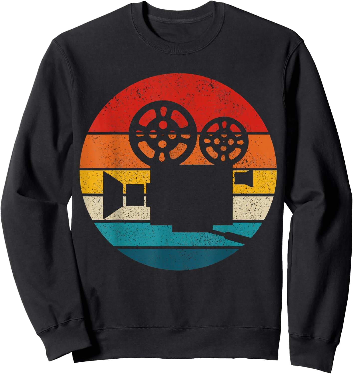 Vintage Camera Film Cameraman Sweatshirt - Sweatshirt | Black
