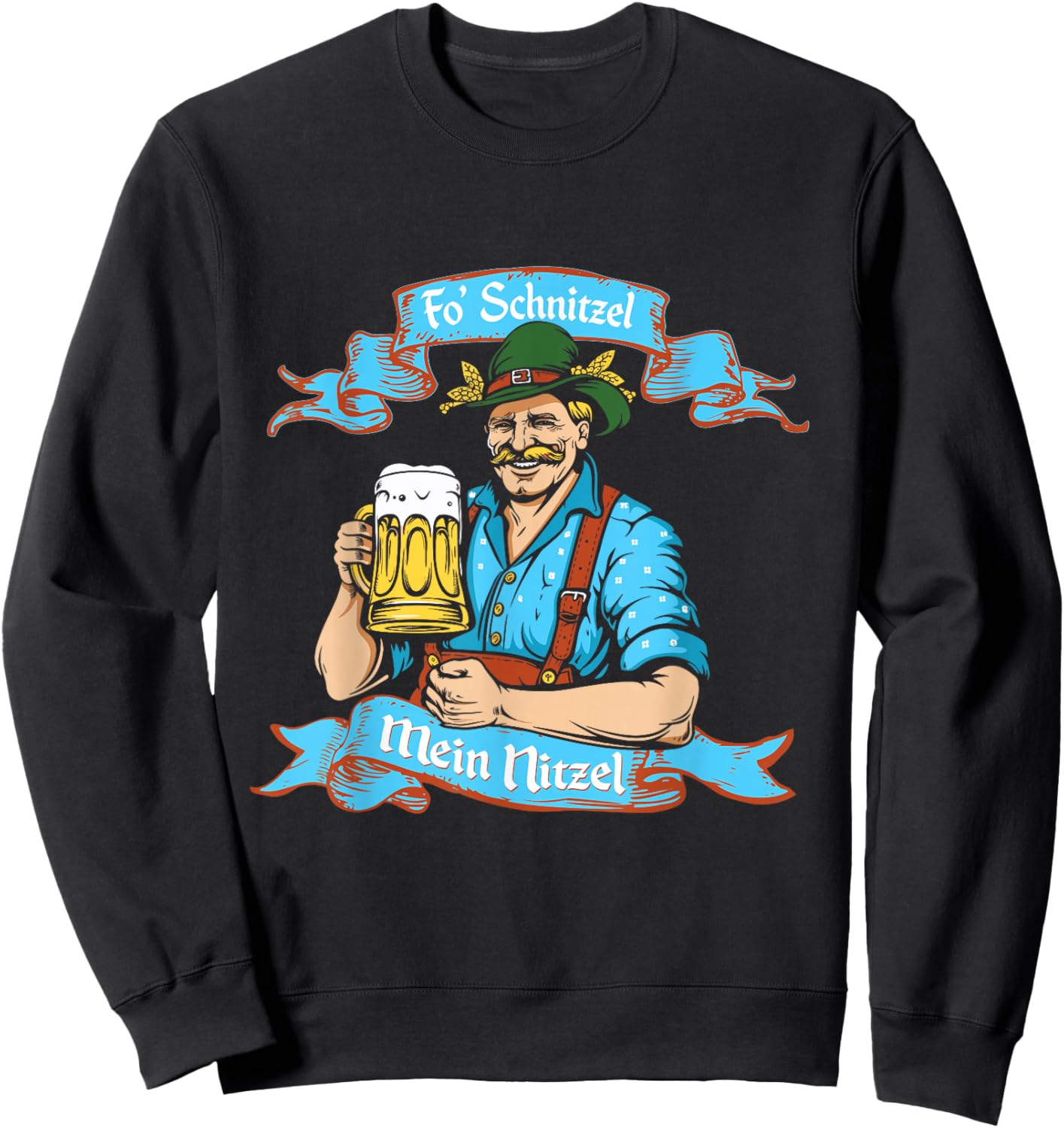 Fo Snitzel Prost German Oktoberfest Shirt or Women Sweatshirt - Sweatshirt | Black