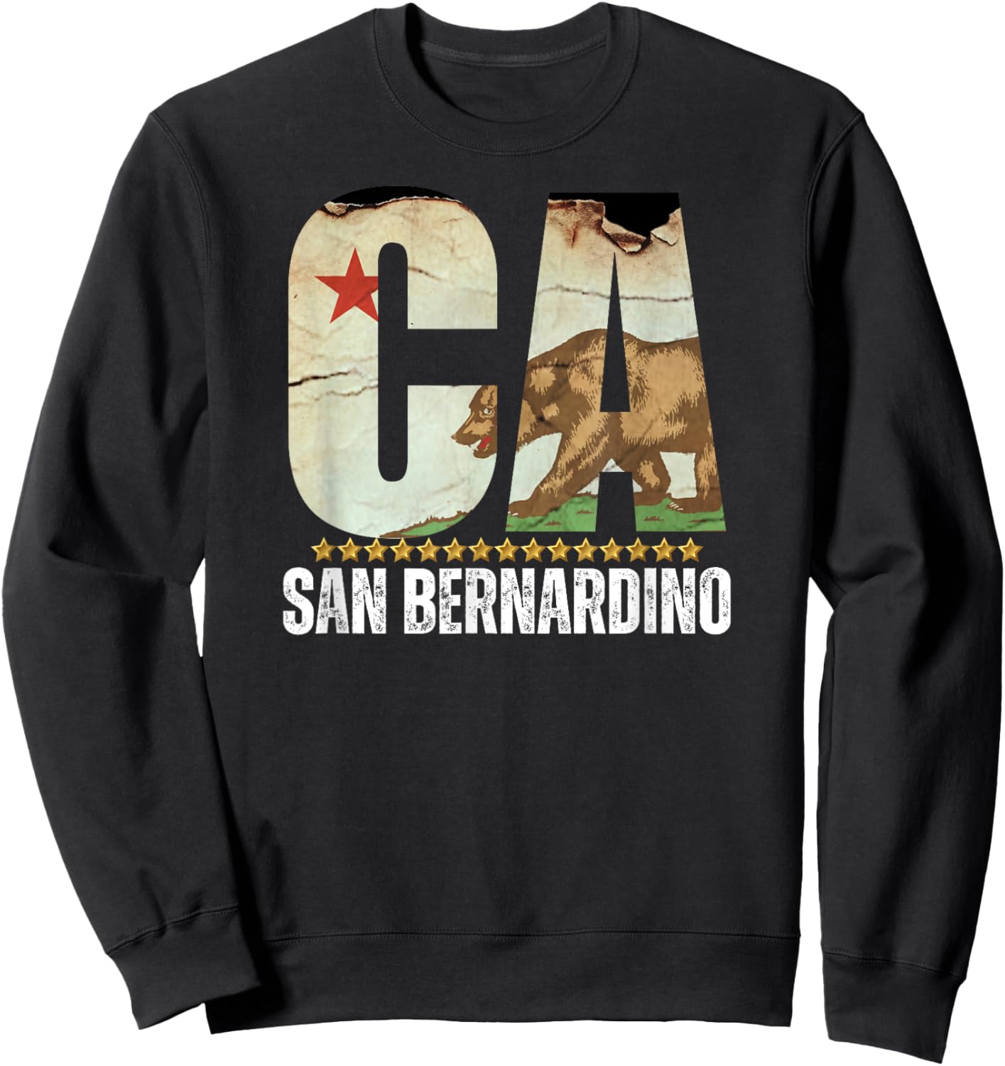 San Bernardino, California CA, Major USA City Sweatshirt - Sweatshirt | Black