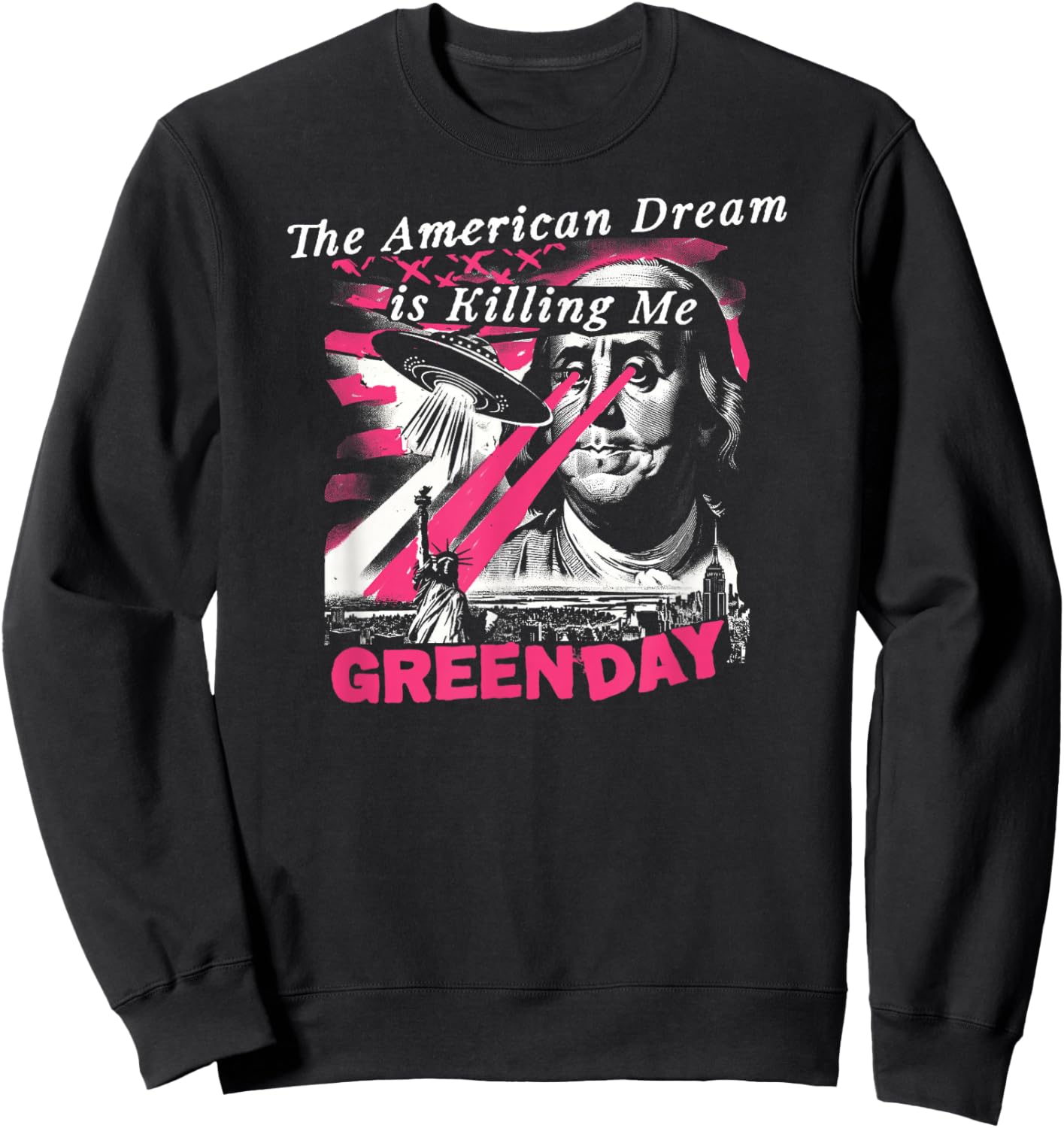 Green Day American Dream Abduction Sweatshirt - Sweatshirt | Black