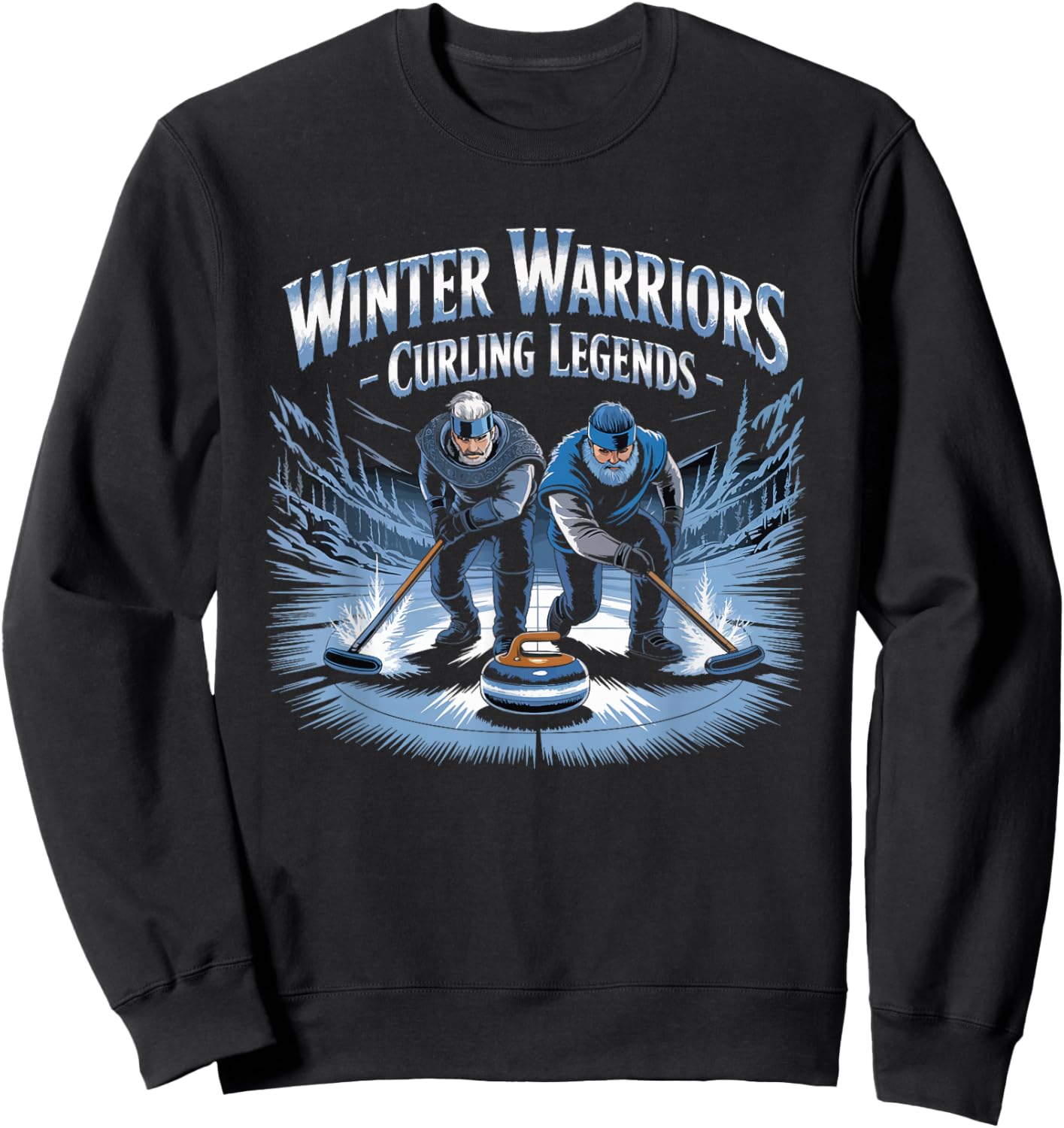 Curling Player Curling Team Warrior Curling Sweatshirt - Sweatshirt | Black