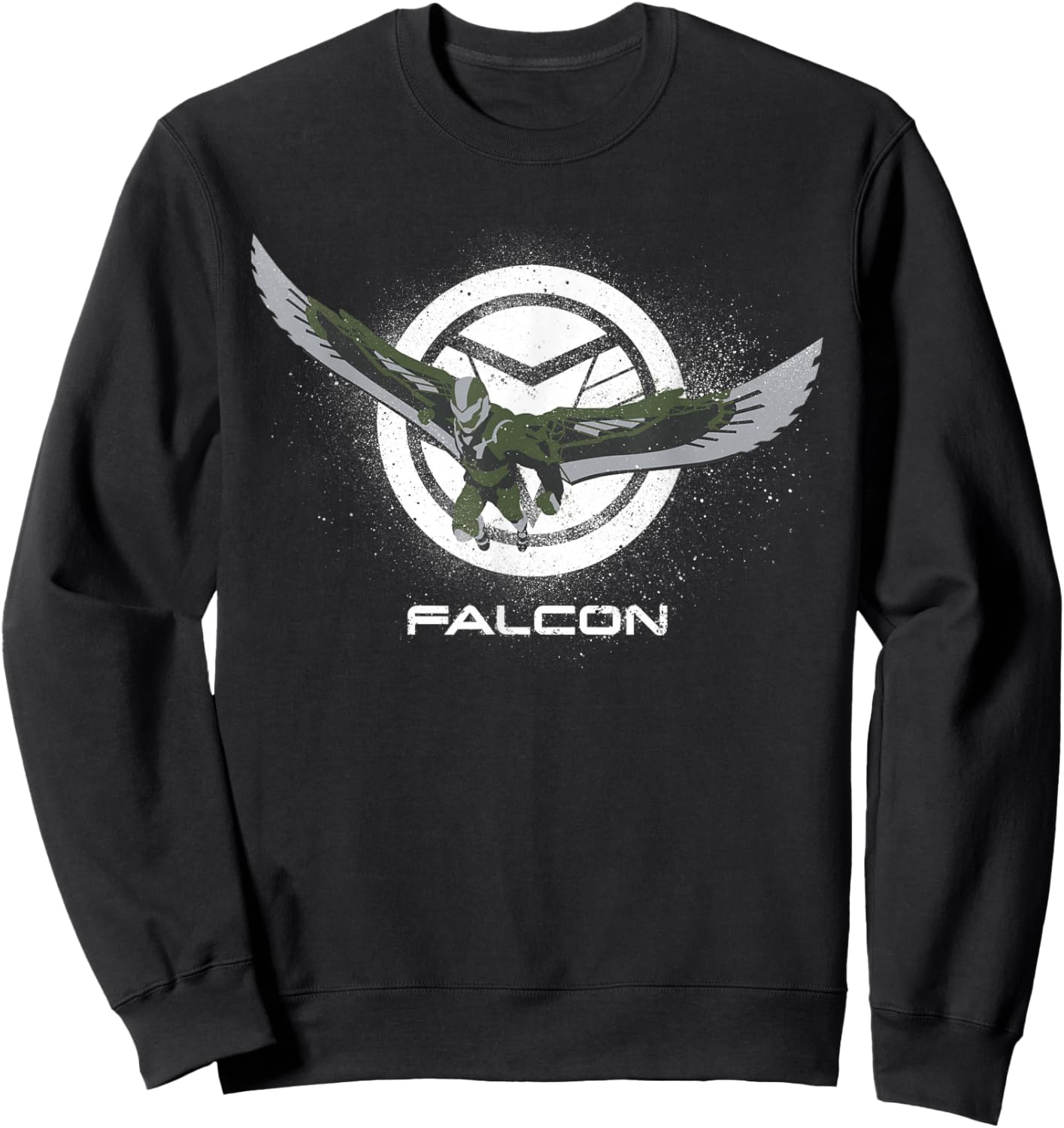 Marvel Captain America: Brave New World Falcon Stencil Style Sweatshirt - Sweatshirt | Black
