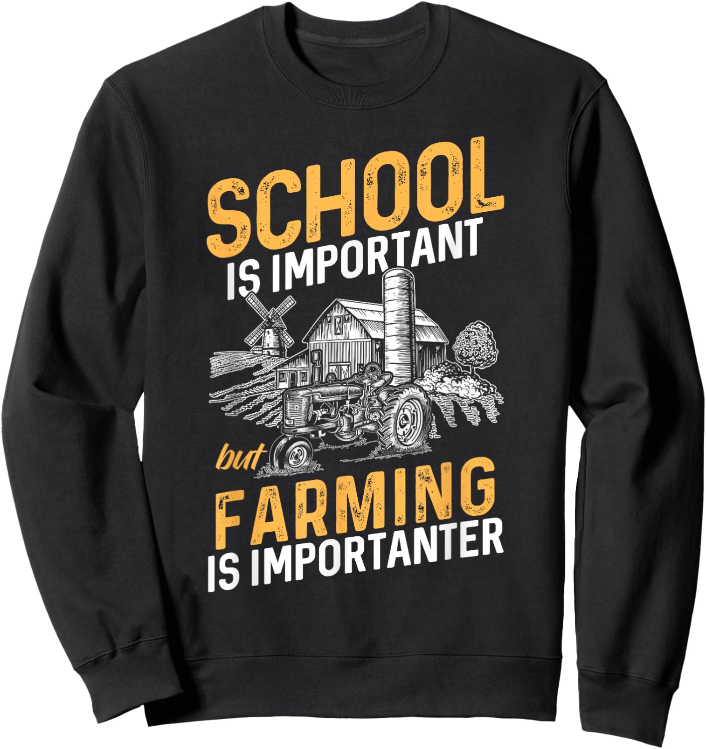 Funny Farmer Shirt Teen Boy Tractor Lover Rancher Sweatshirt - Sweatshirt | Black