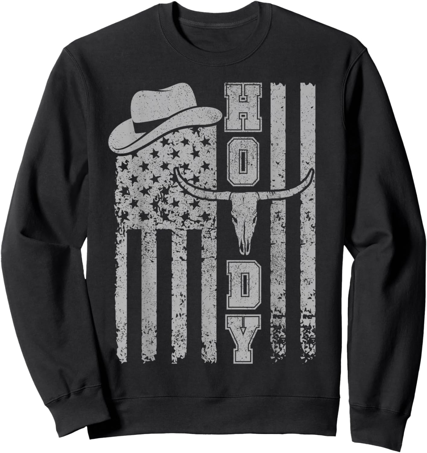 Western Country Men Teen Boy Kid Rodeo Southern Cowboy Howdy Sweatshirt - Sweatshirt | Black
