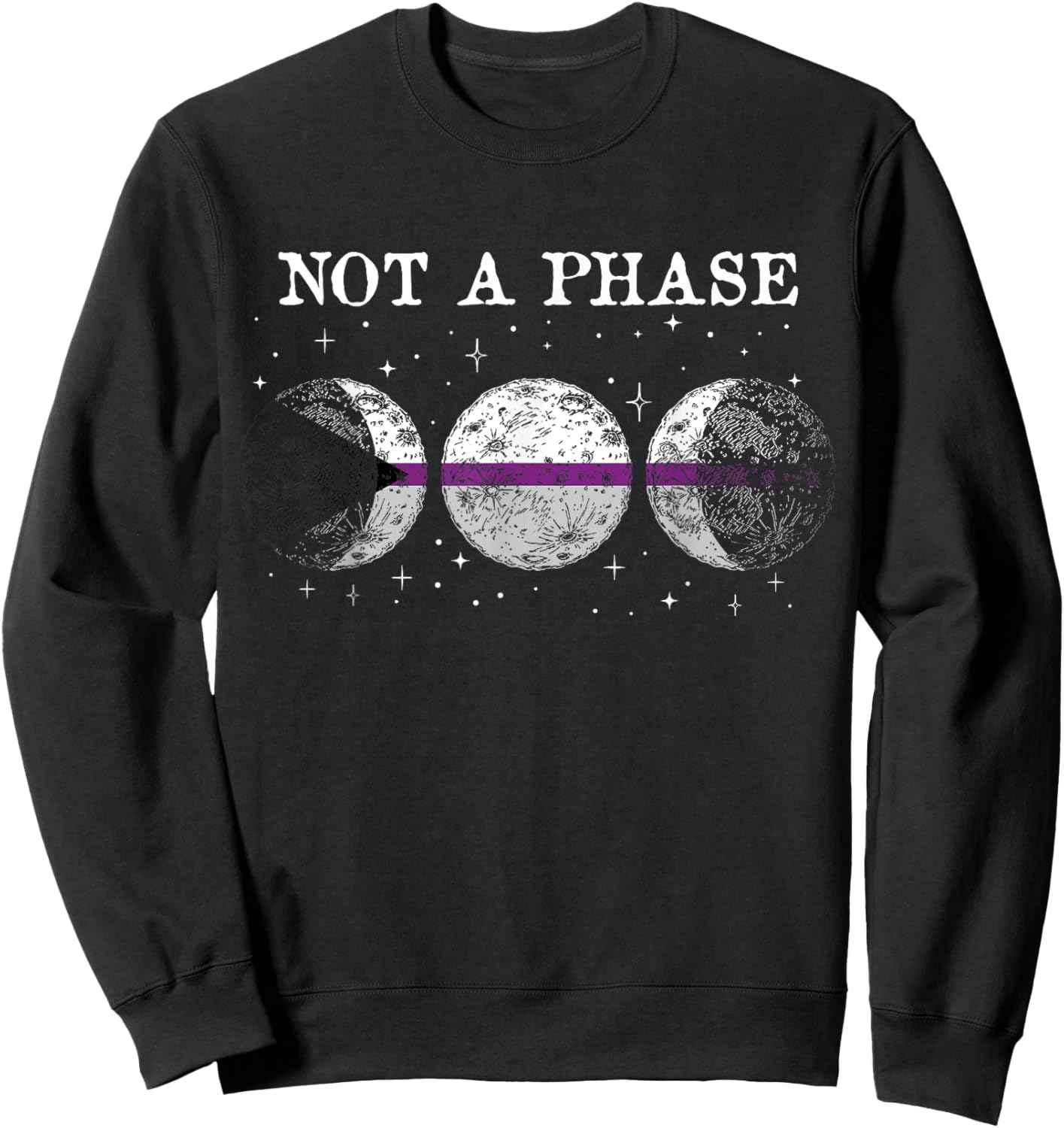 Demisexual Pride Flagge Not A Phase Sweatshirt - Sweatshirt | Black