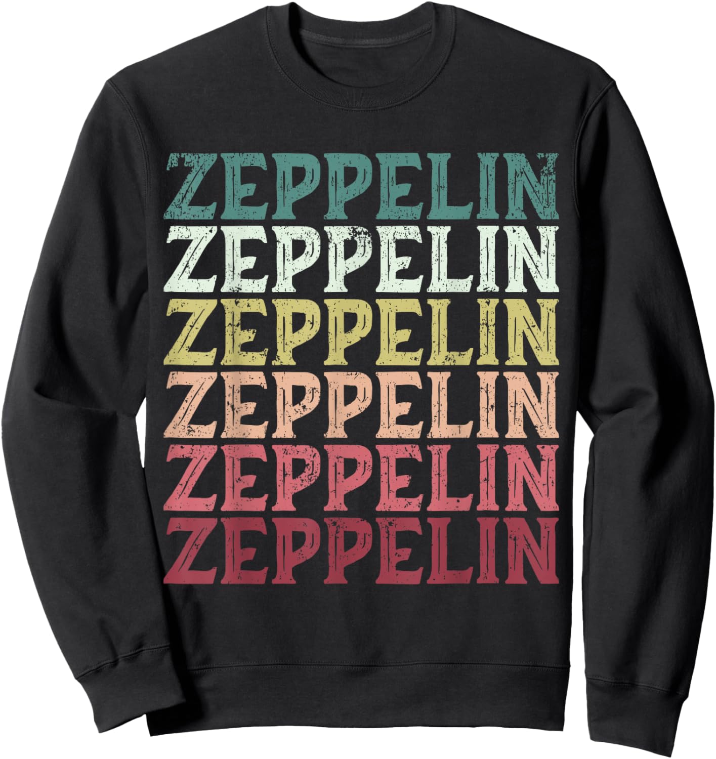 Retro Zeppelin 70s Dirigible Blimp Airship Zepelin Zepplin Sweatshirt - Sweatshirt | Black