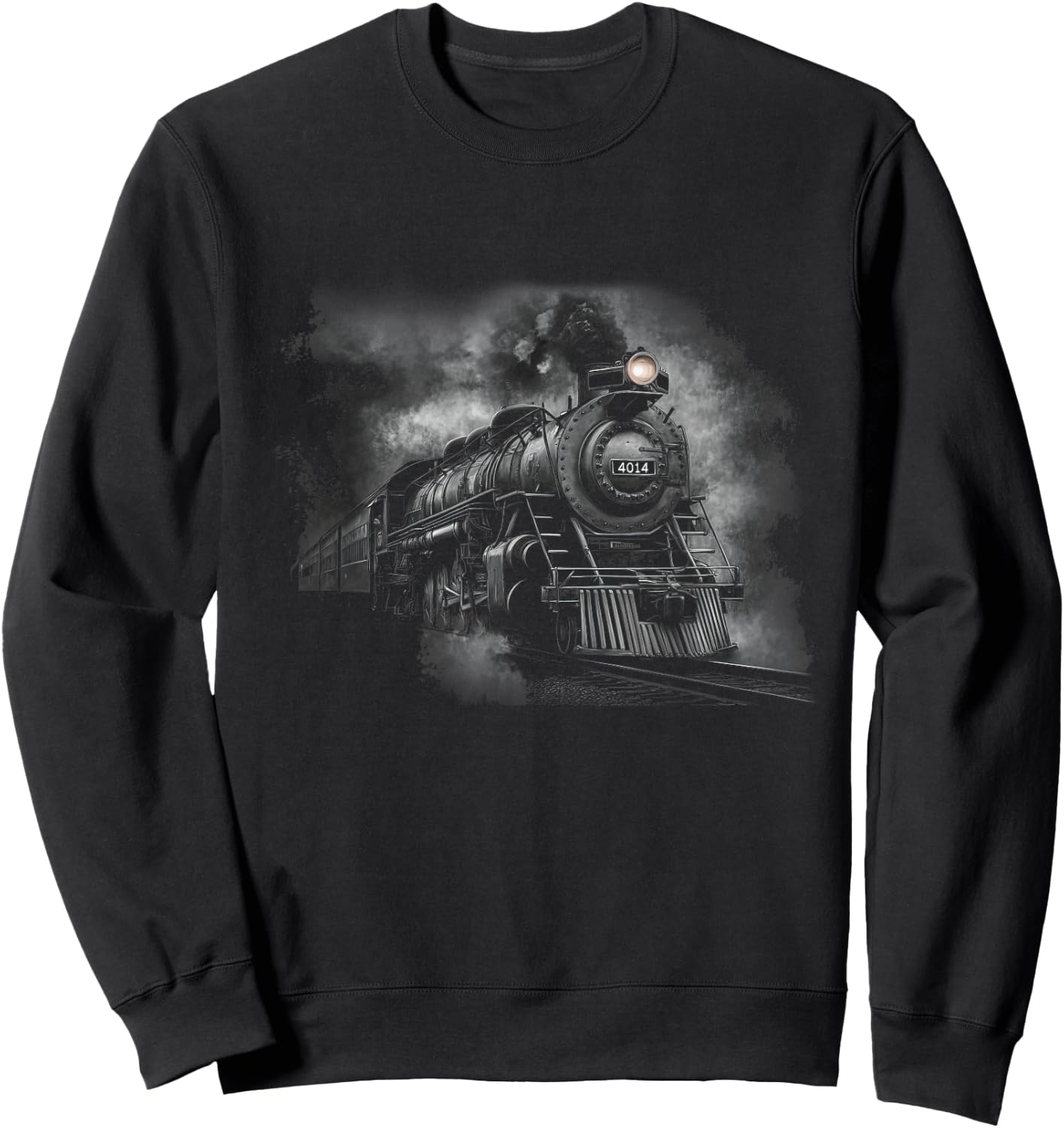 Steam Locomotive Train Engine Railroad Big-Boy Train 4014 Sweatshirt - Sweatshirt | Black