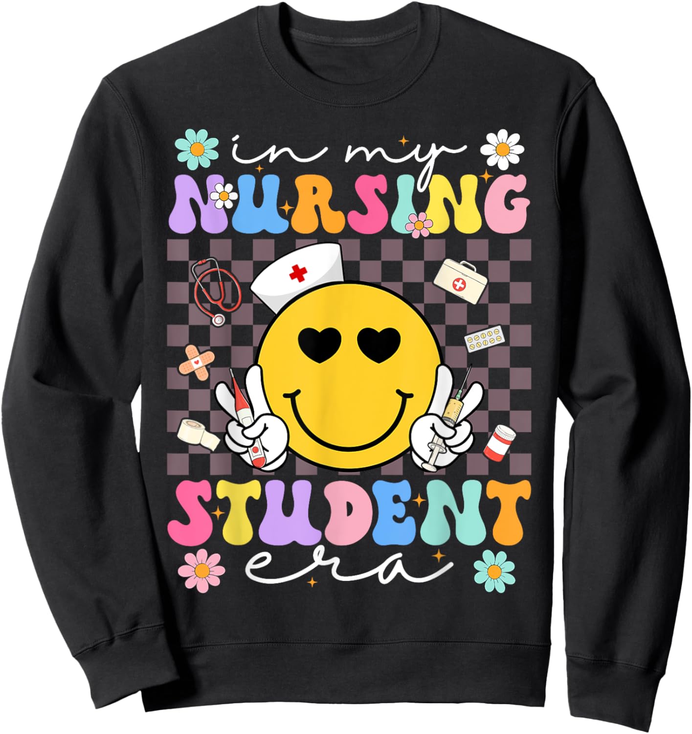 In My Nursing Student Era Future Nurse Nursing School Sweatshirt - Sweatshirt | Black