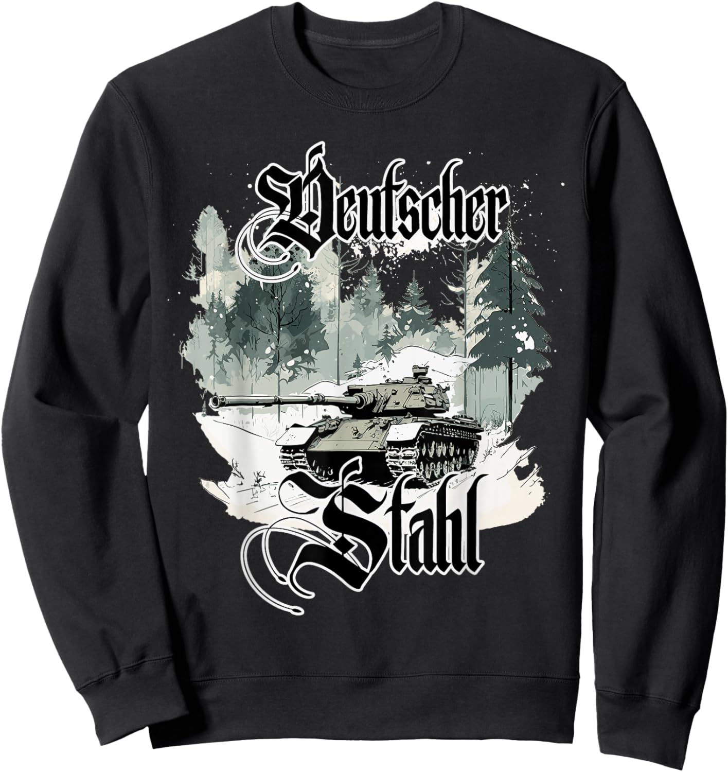 German steel Tiger tank Legendary tanks WWII soldiers Sweatshirt - Sweatshirt | Black