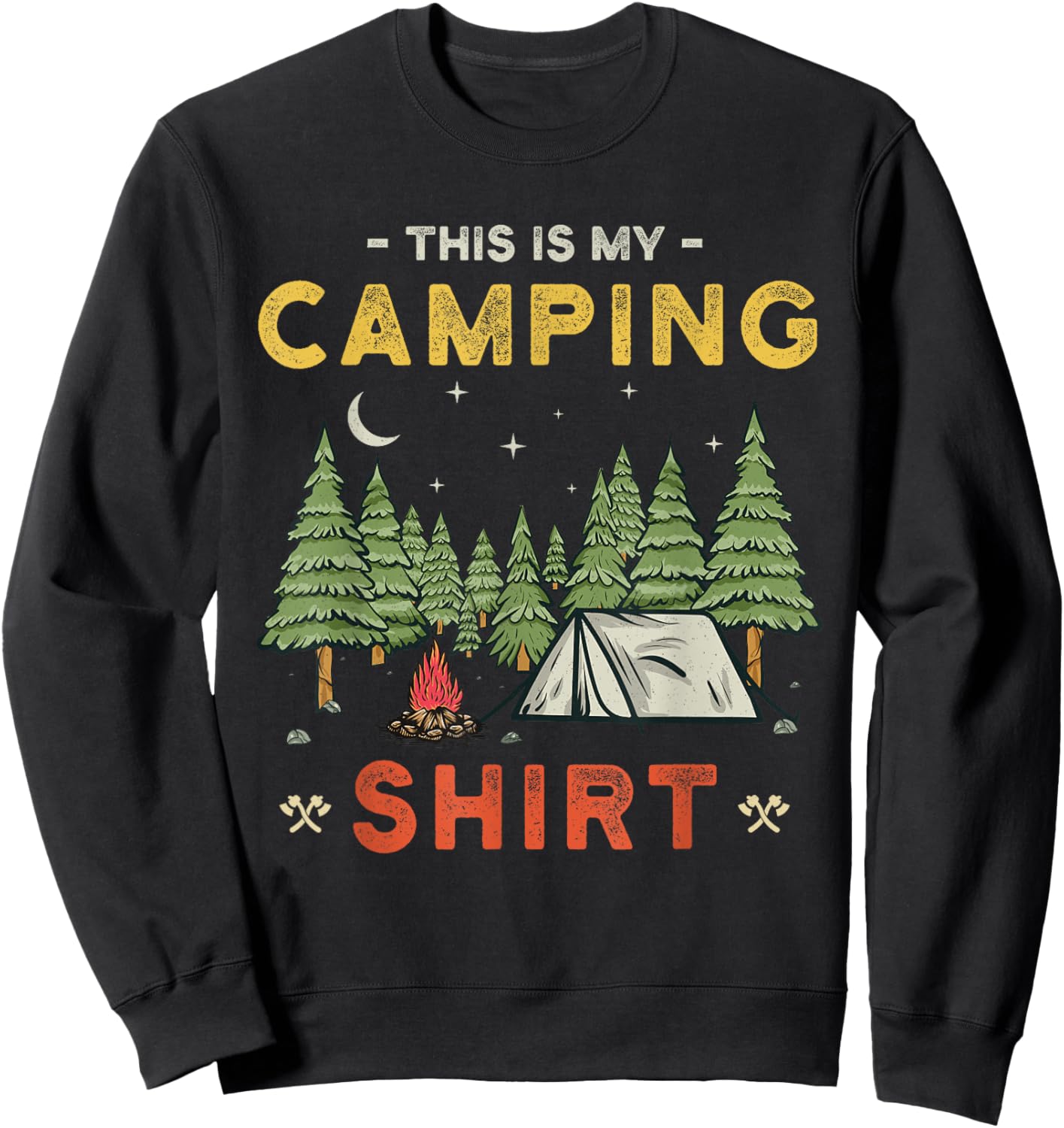 Camping Cosuin Funny Camper Sweatshirt - Sweatshirt | Black