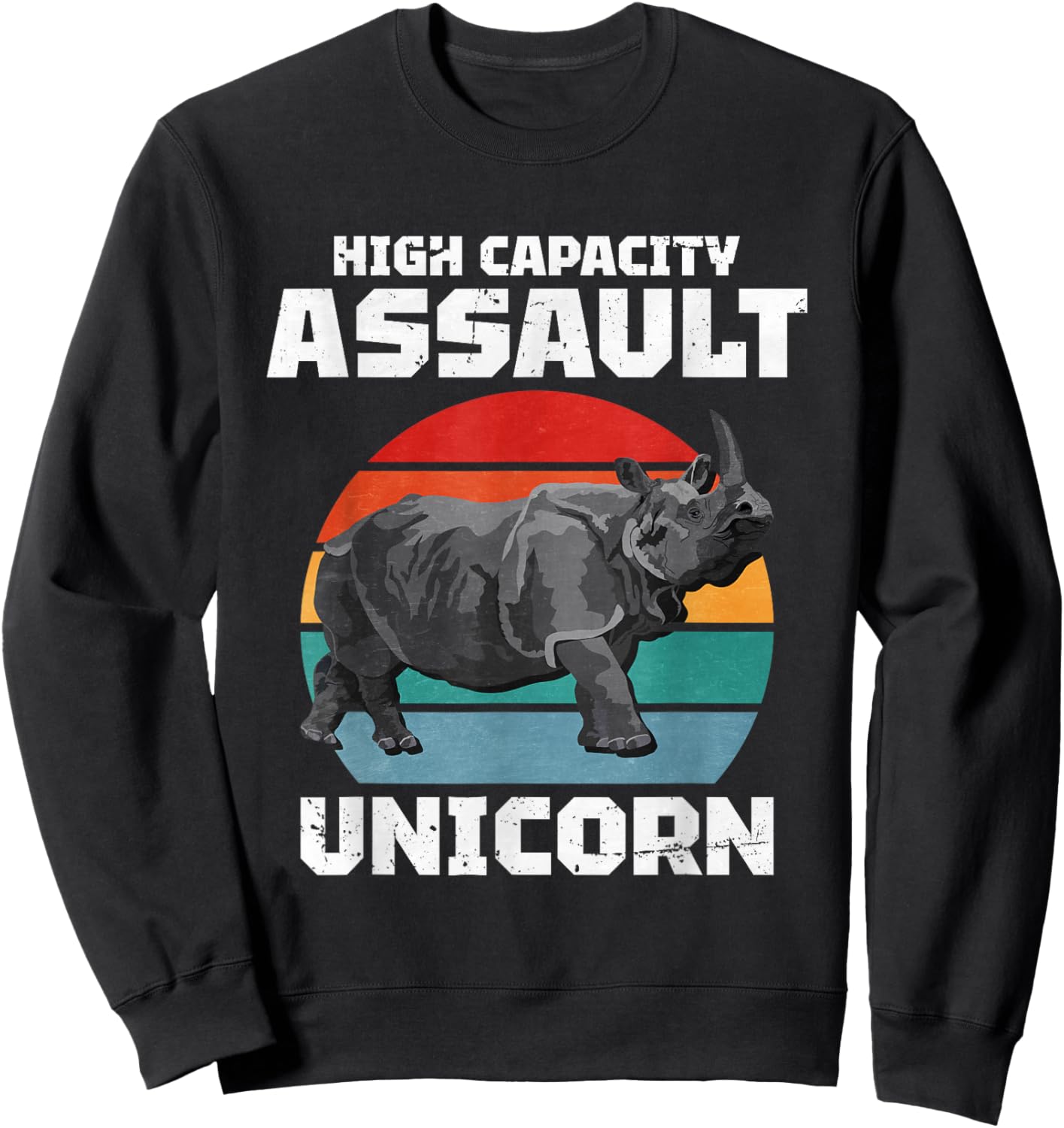 High Capacity Assault Unicorn Sweatshirt - Sweatshirt | Black