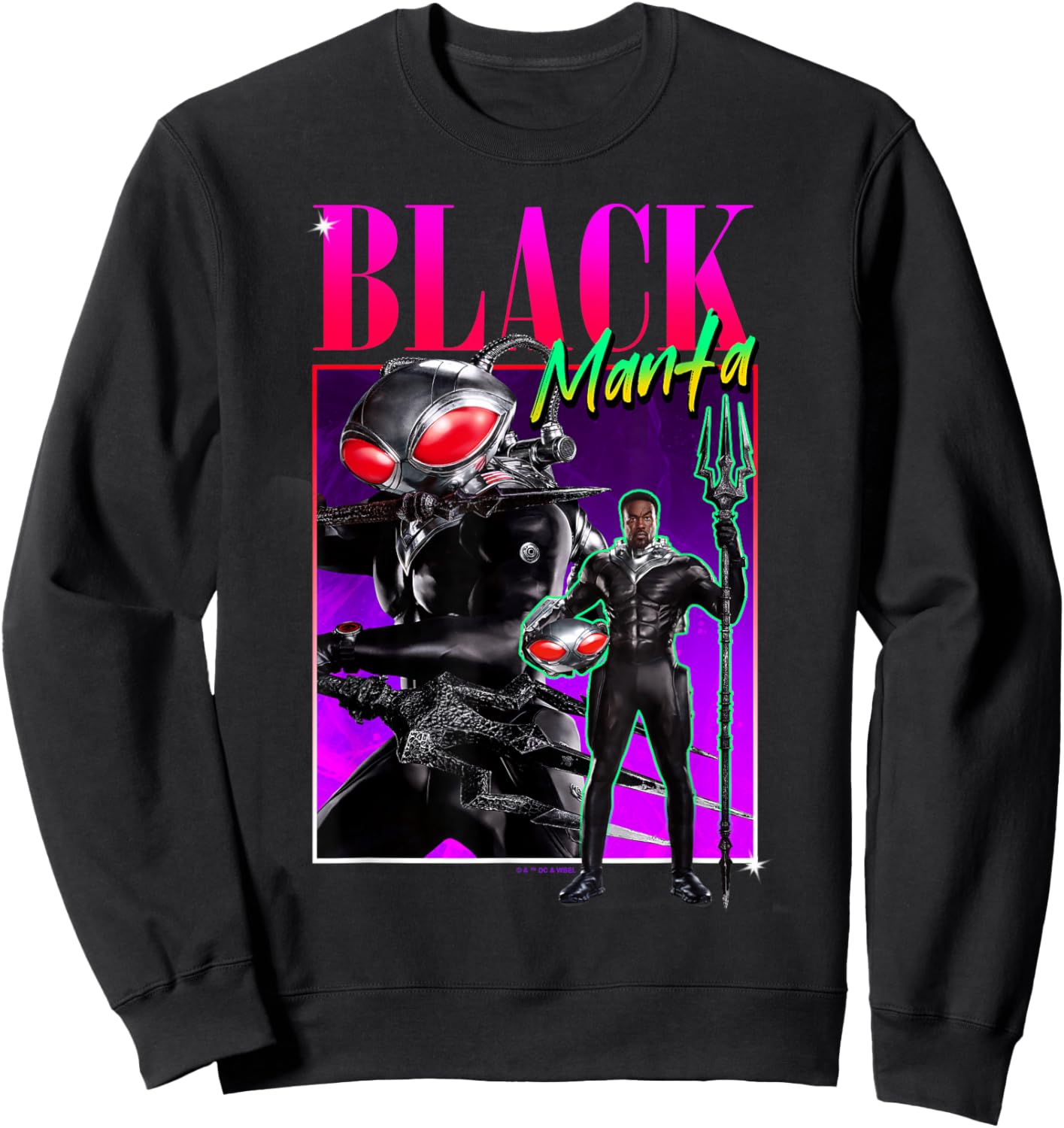 Aquaman and the Lost Kingdom 90's Style Black Manta Sweatshirt - Sweatshirt | Black