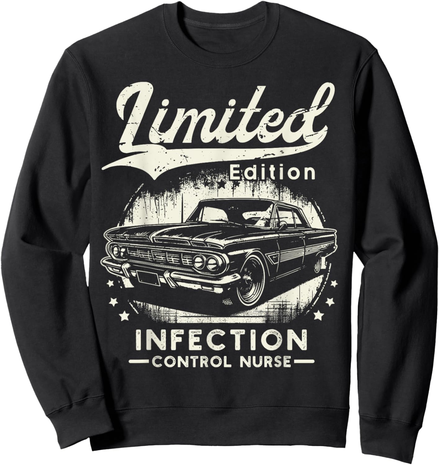 Infection Control Nurse Job Car Birthday Worker Professional Sweatshirt - Sweatshirt | Black