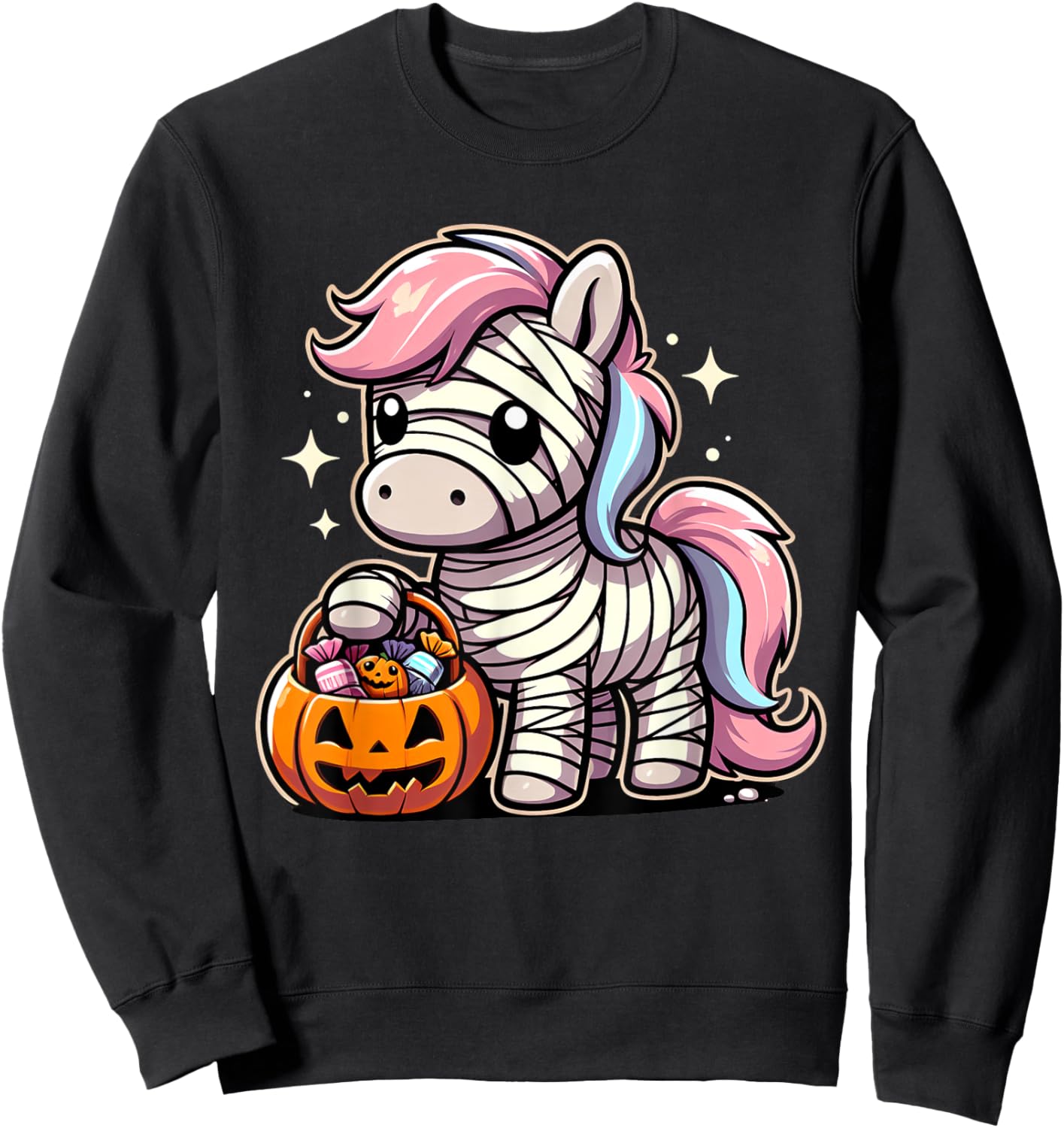 Cute Horse Halloween Costume Toddler Kids Boys & Girls Sweatshirt - Sweatshirt | Black