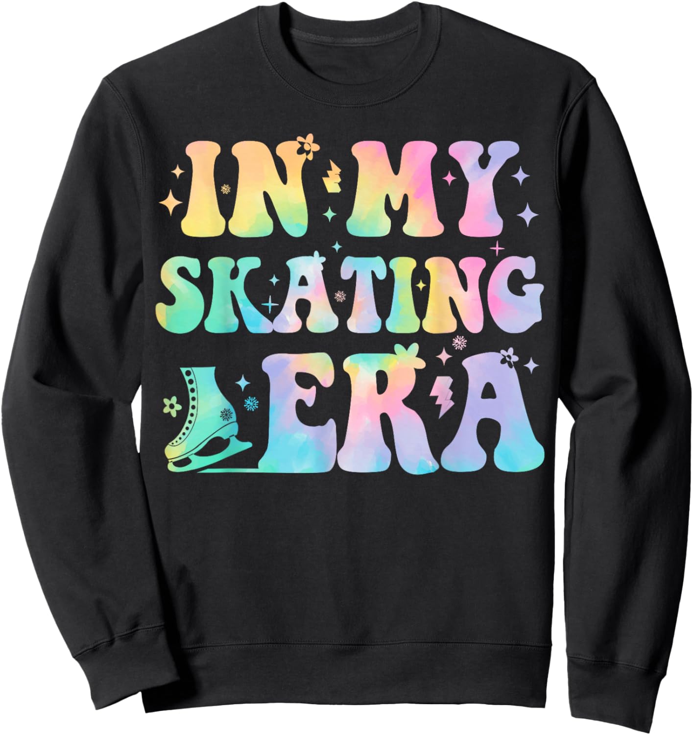 In My Skating Era Skater Coach Figure Hockey Ice Skate Sweatshirt - Sweatshirt | Black